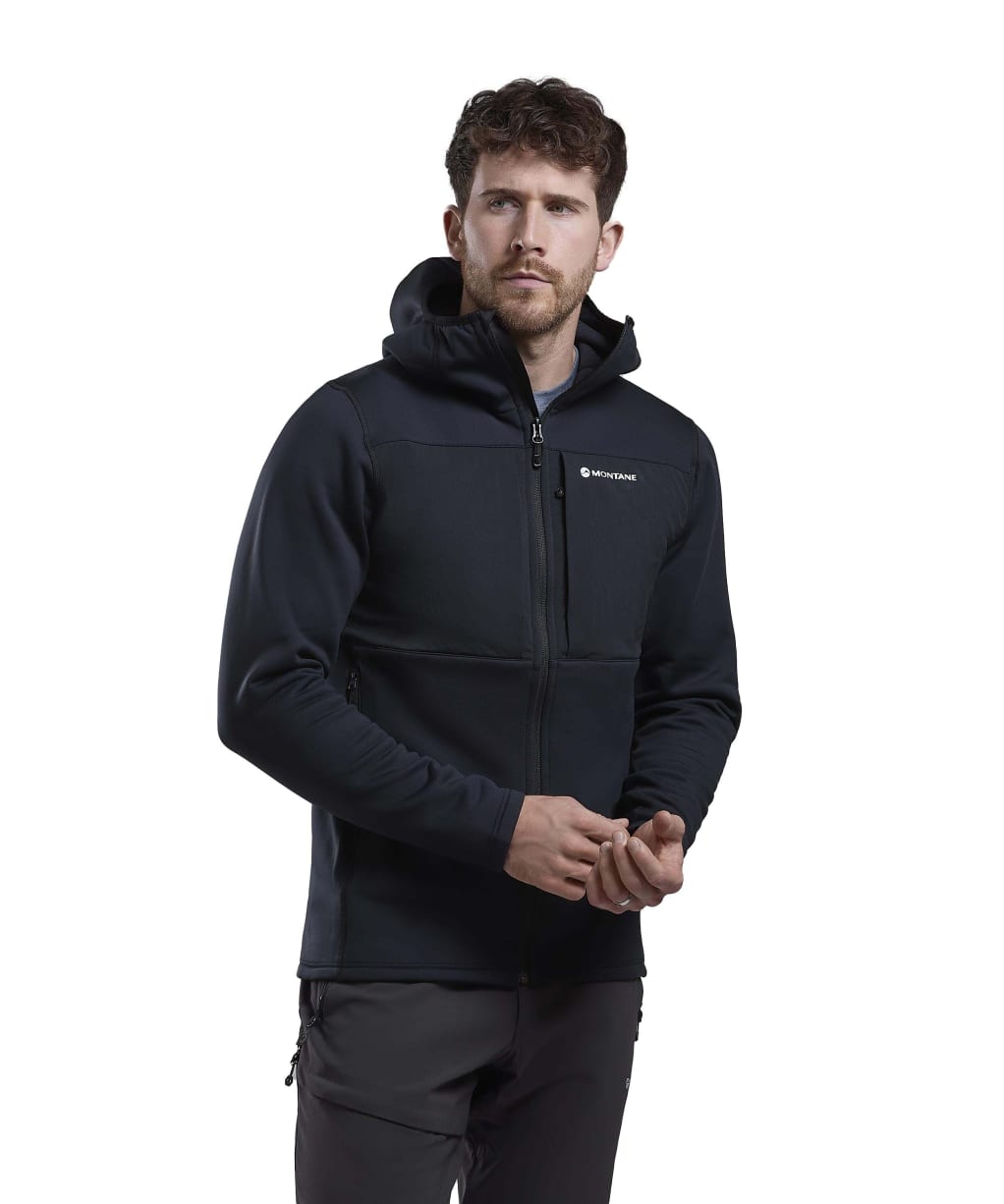 Men's Montane Fury XT Hooded Fleece Jacket - Black