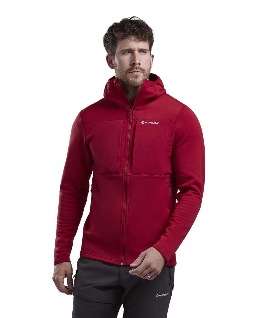 Men's Montane Fury XT Hooded Fleece Jacket - Acer Red
