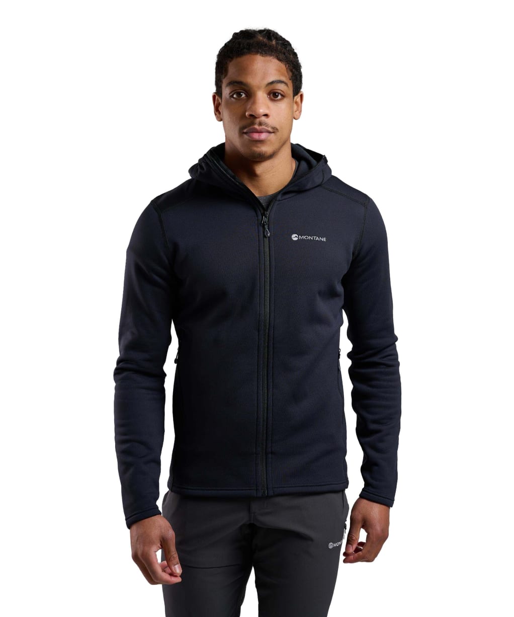 Men's Montane Fury Hooded Fleece Jacket - Black