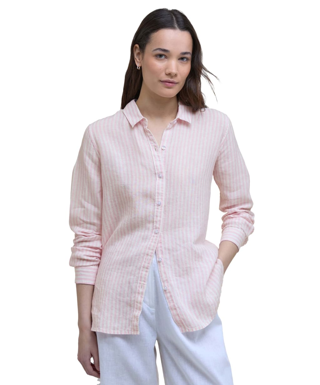 Women's Barbour Marine Shirt - PINK PUNCH STRIP