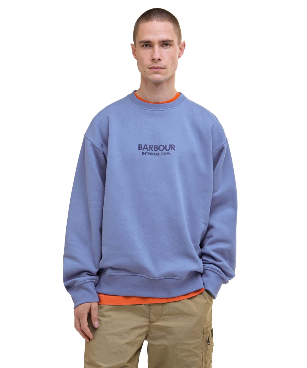 Men's Barbour International Formula Oversized Crew Sweatshirt - MANOR BLUE