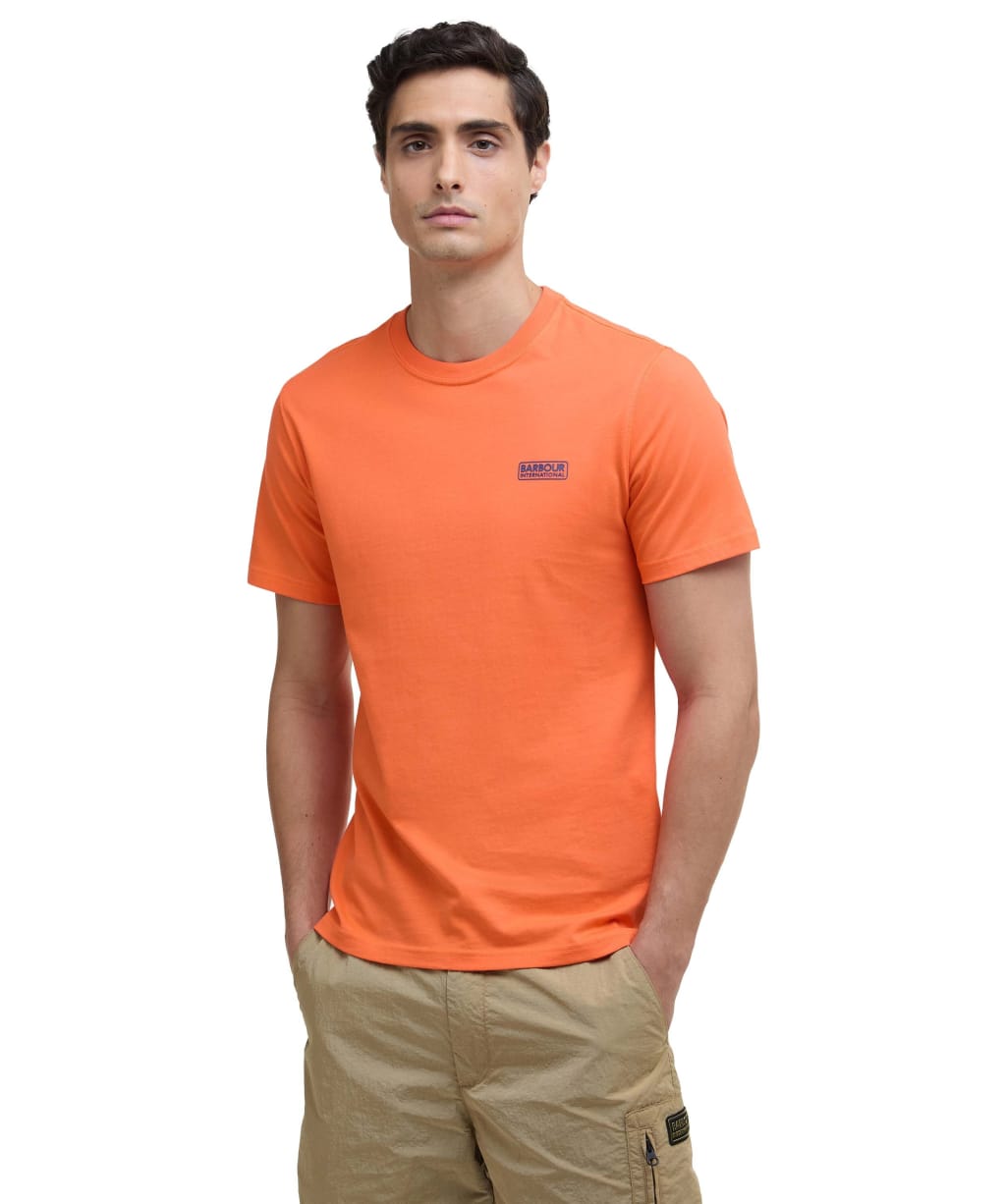 Men's Barbour International Small Logo Tee - Flame Orange