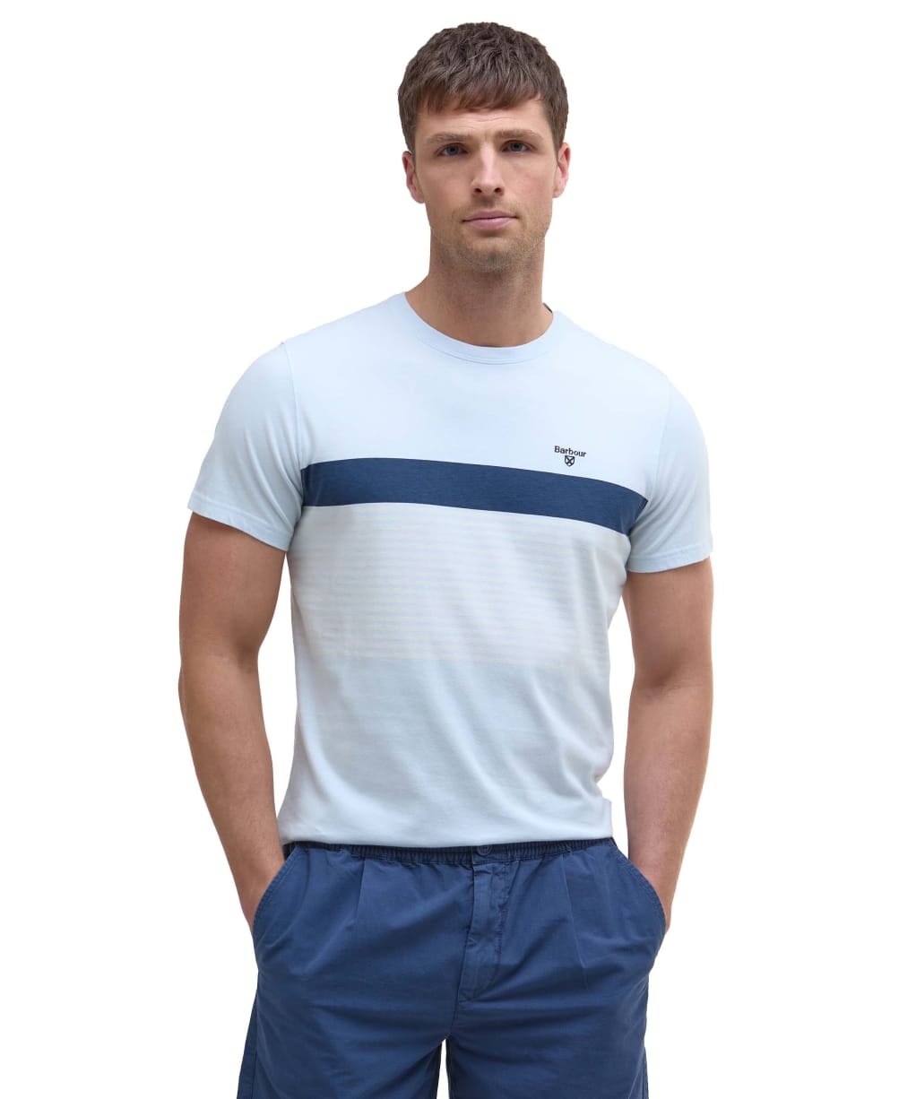 Men's Barbour Braeside T-Shirt - BLEACHED BLUE