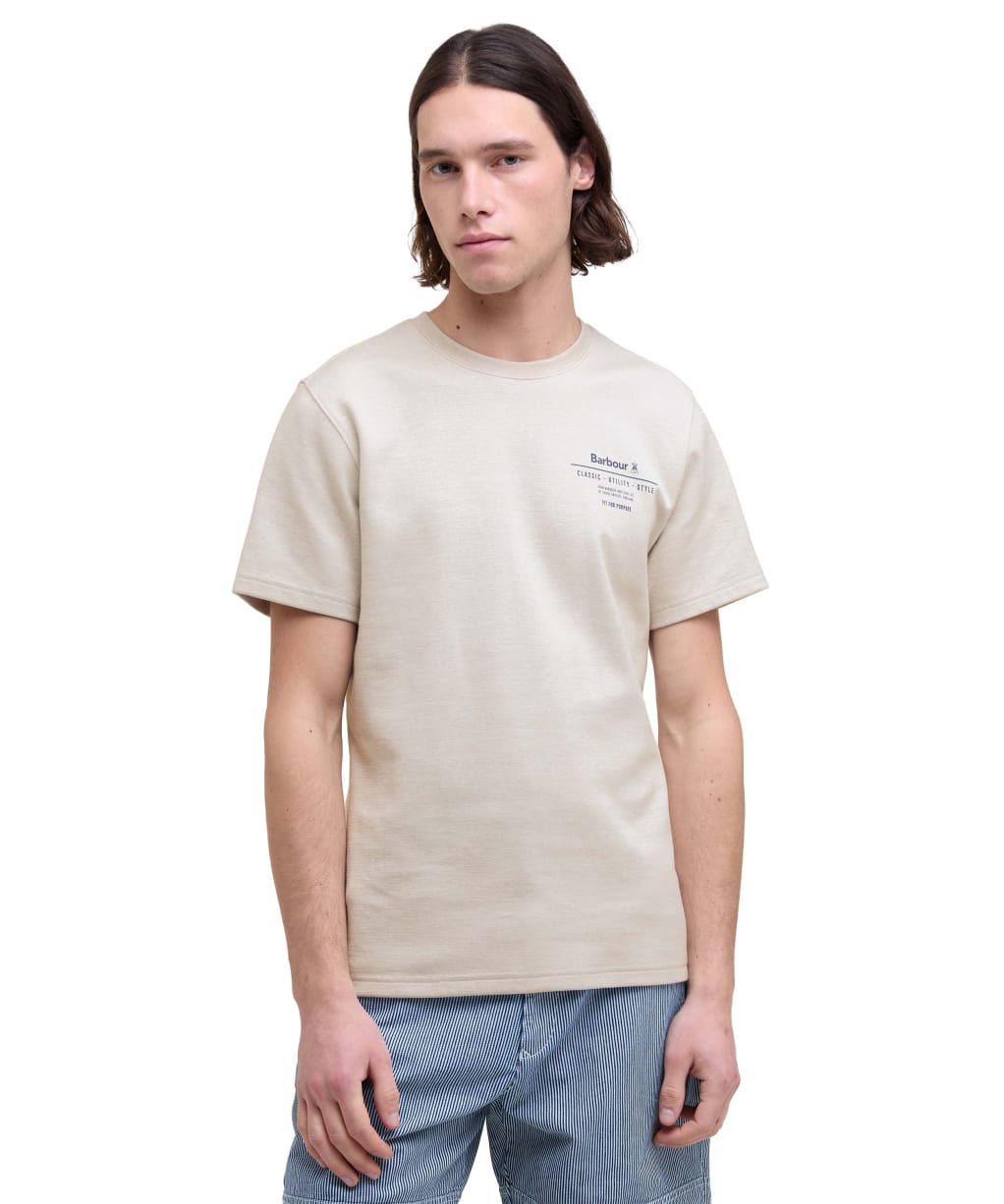 Men's Barbour Huckley T-Shirt - Oatmeal