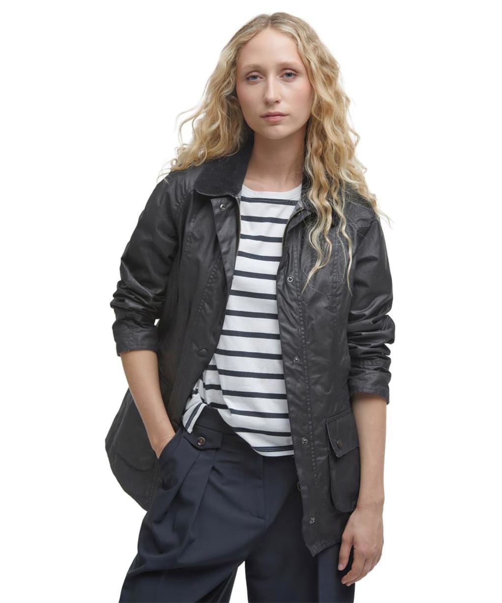 Women's Barbour Beadnell Wax Jacket - Black