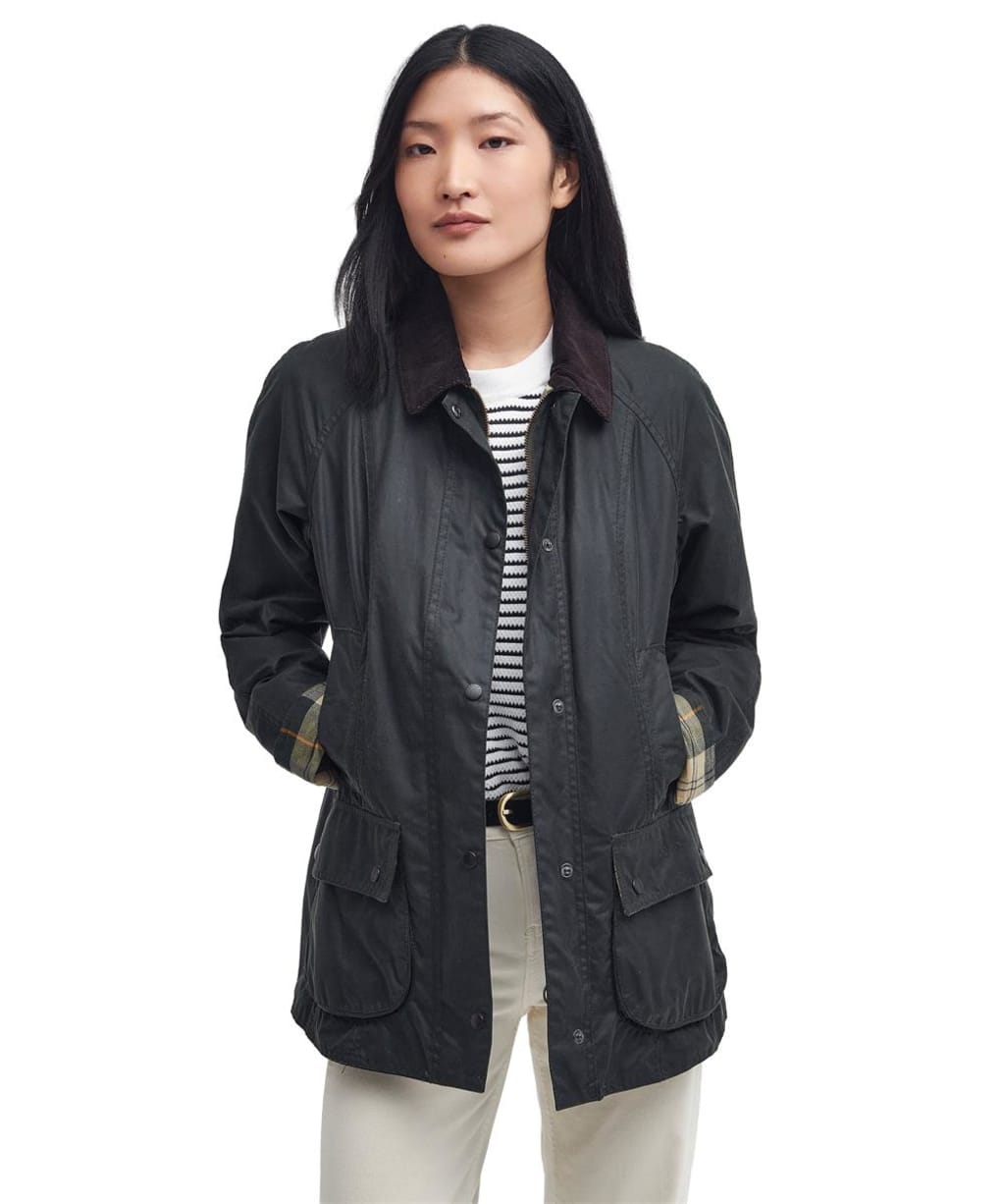 Women's Barbour Beadnell Wax Jacket - Sage