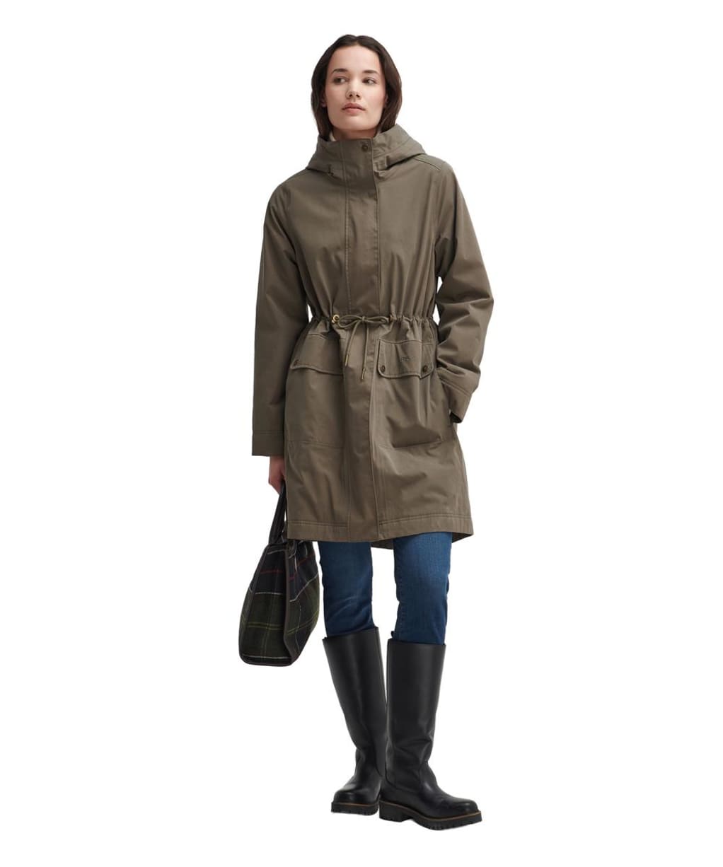 Women's Barbour Bowlees Waterproof Jacket - WINTER MOSS/CLAS