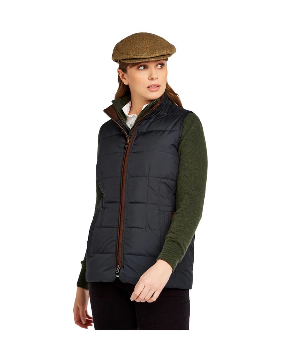 Women's Dubarry Lightweight Down Spiddal Gilet - Navy Multi