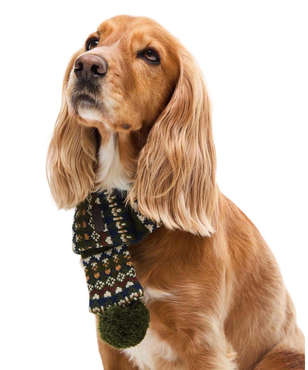 Barbour Marlow Fair Isle Dog Scarf - Olive