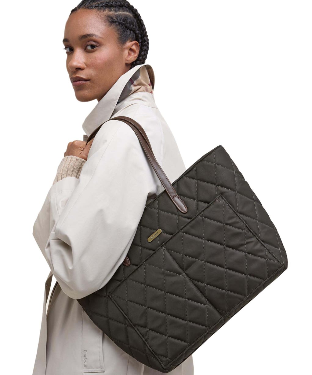 Women's Barbour Quilted Tote Bag - New Olive