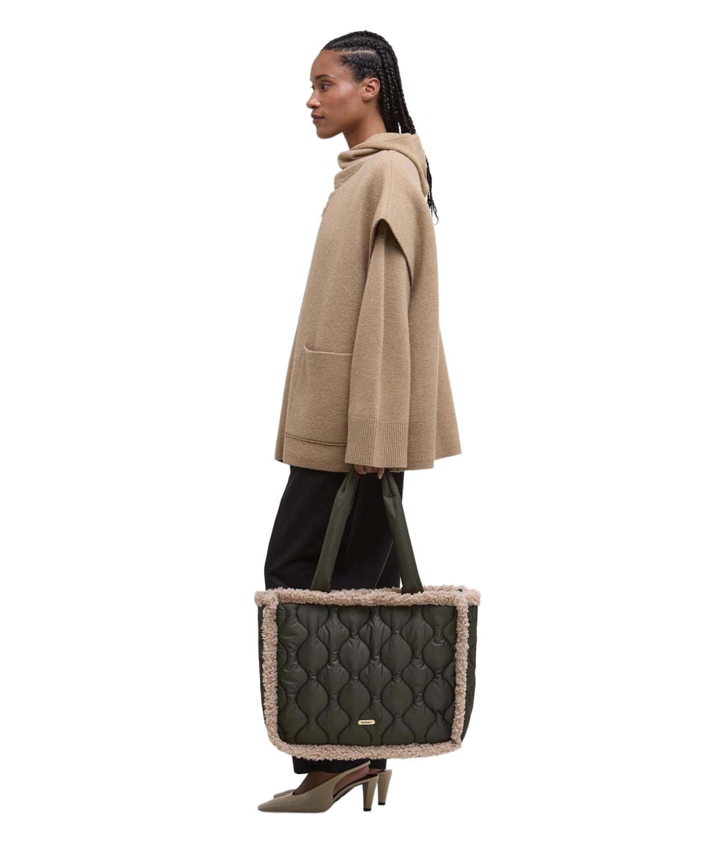 Women's Barbour Marnie Quilt Tote Bag - Olive