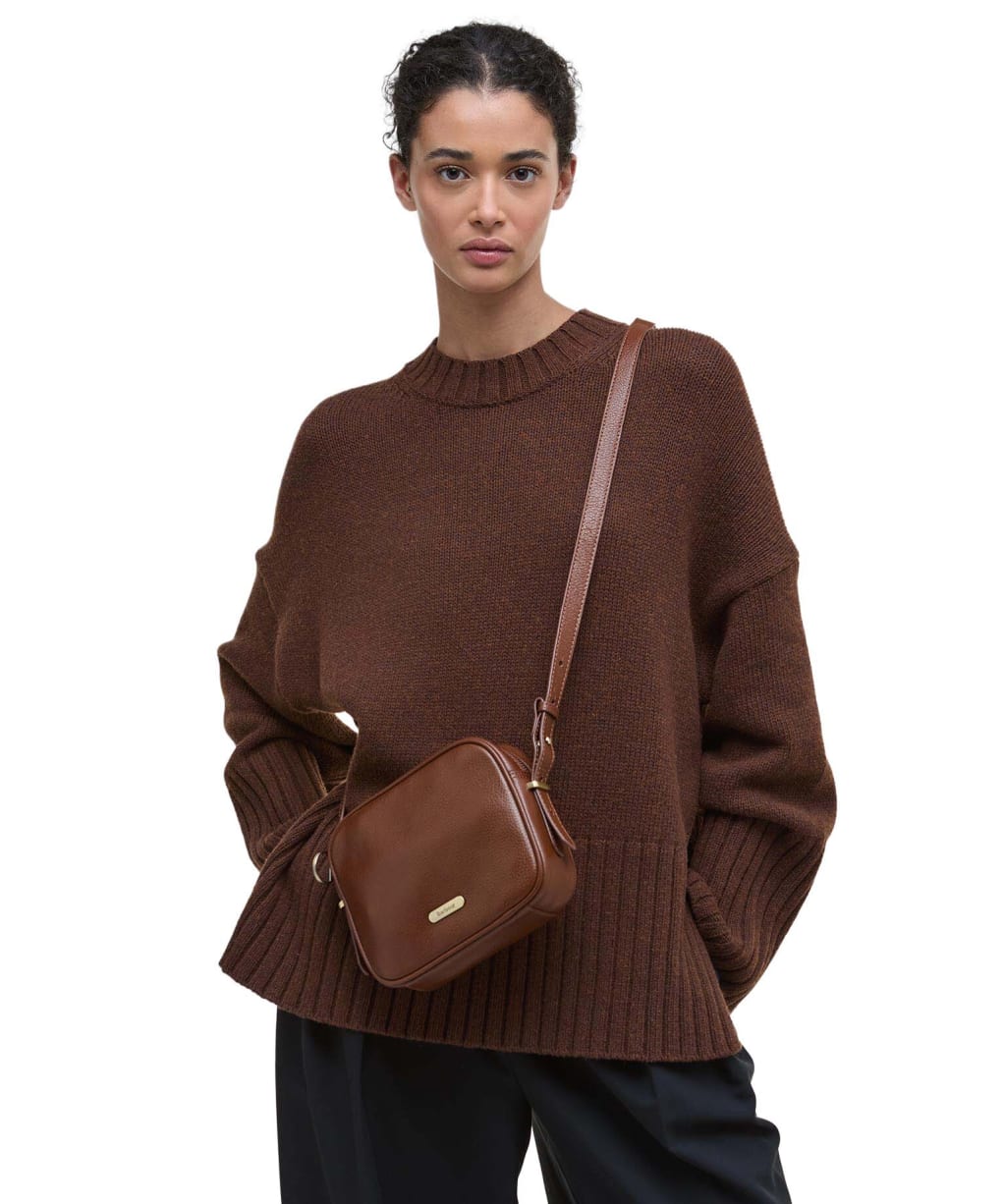 Women's Barbour Daphne Leather Crossbody Bag - Brown