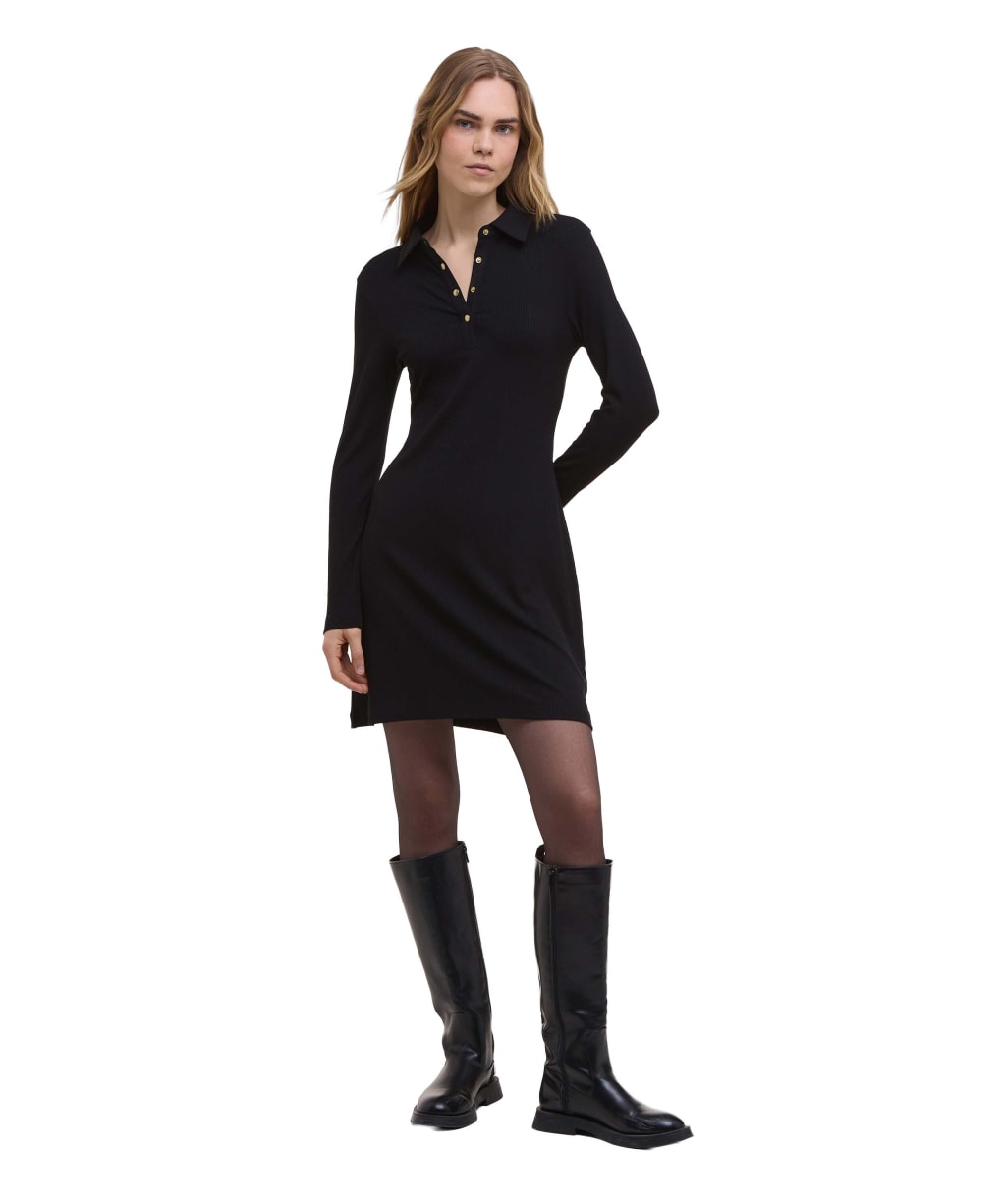 Women's Barbour International Chloe Ribbed Mini Dress - Black