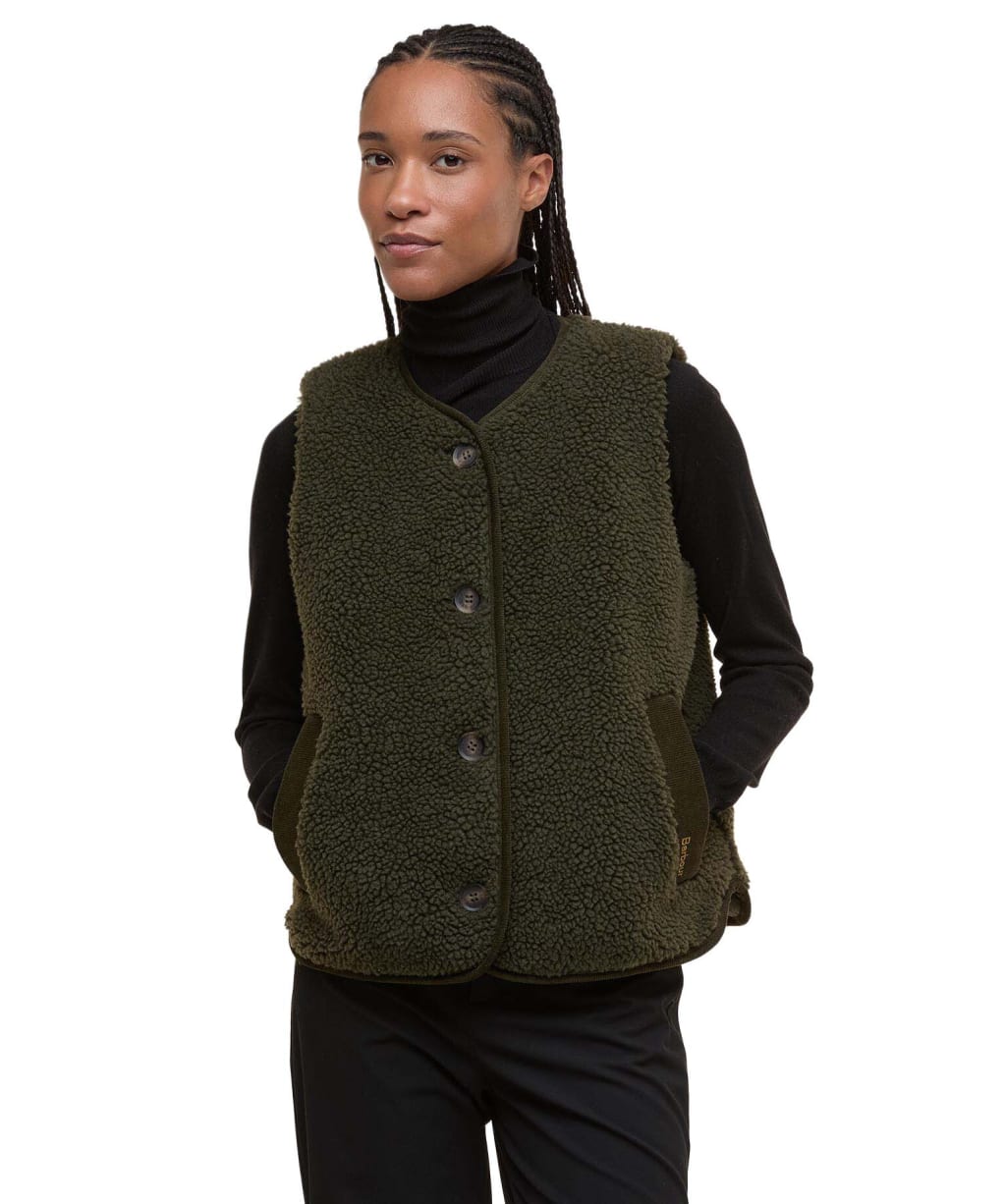 Women's Barbour Luciana Fleece Gilet - Olive