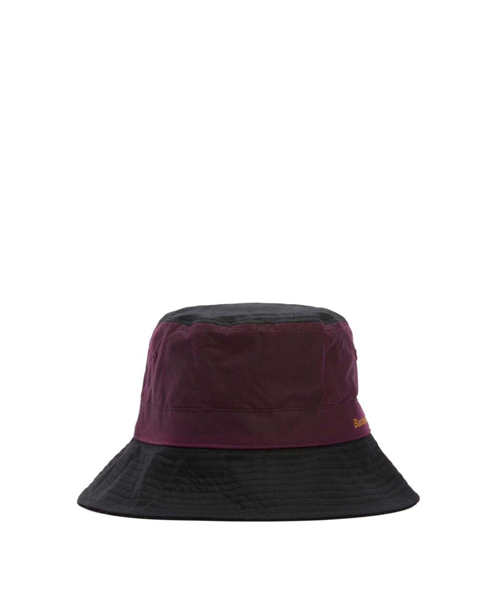 Women's Barbour Brackley Wax Hat - MERLOT/BLACK