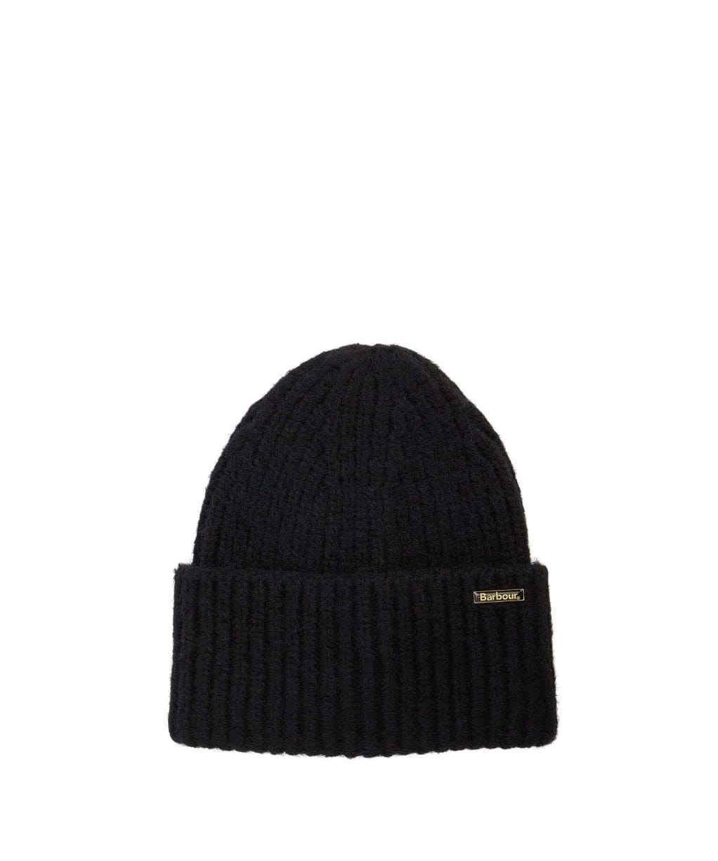 Women's Barbour Meryl Beanie Hat - Black