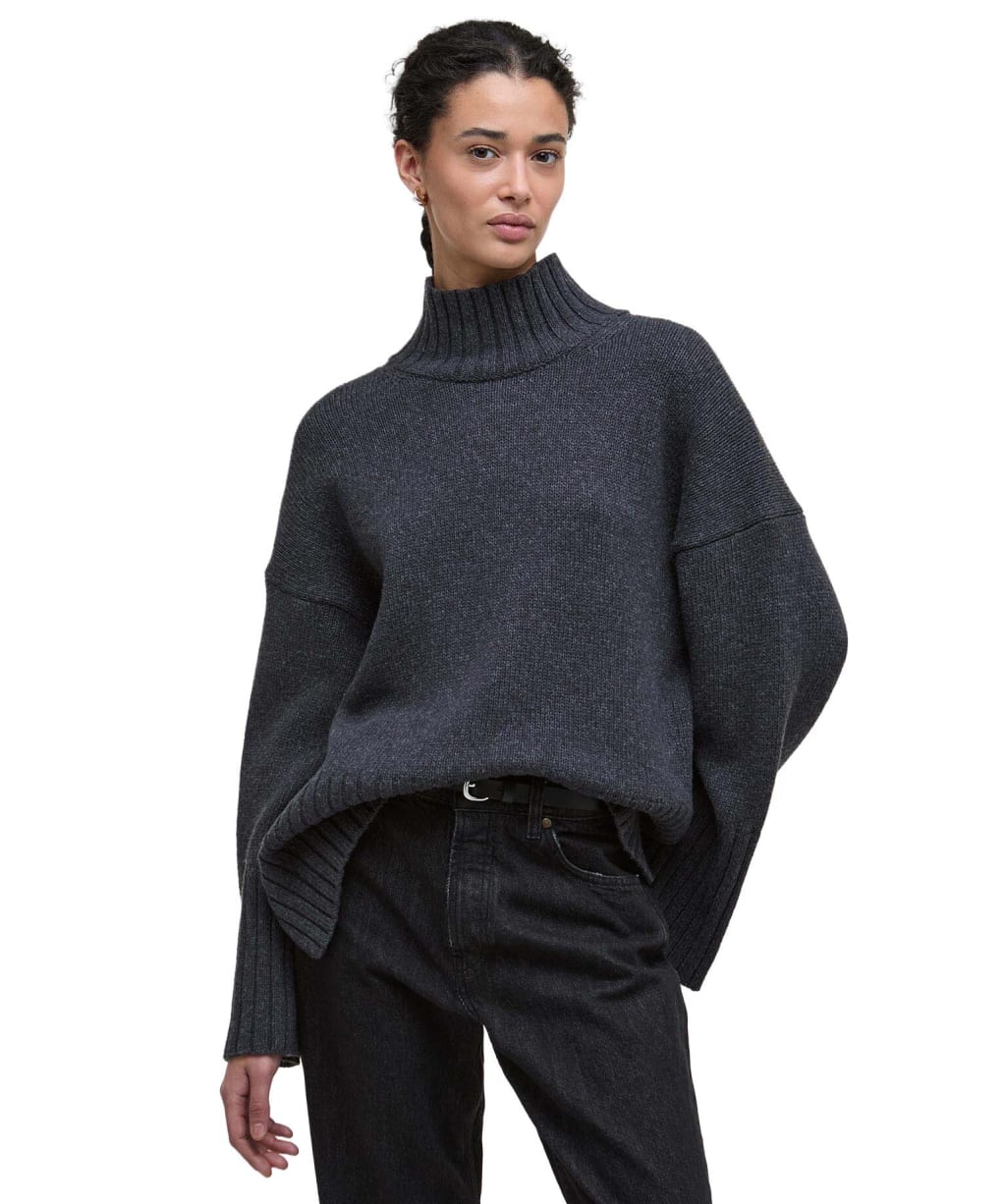 Women's Barbour Serena Knitted Jumper - Charcoal