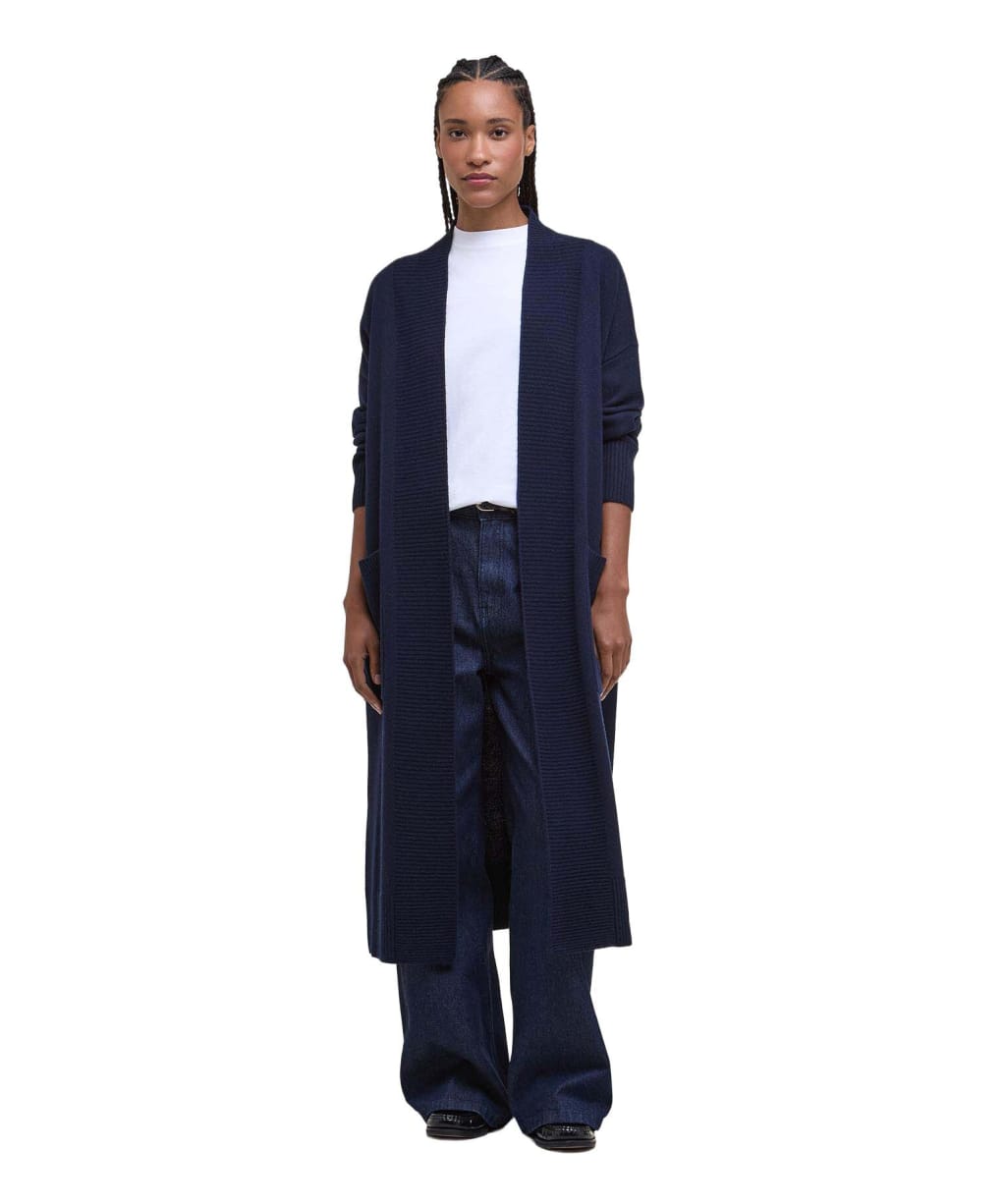 Women's Barbour Luna Knitted Cardigan - Navy