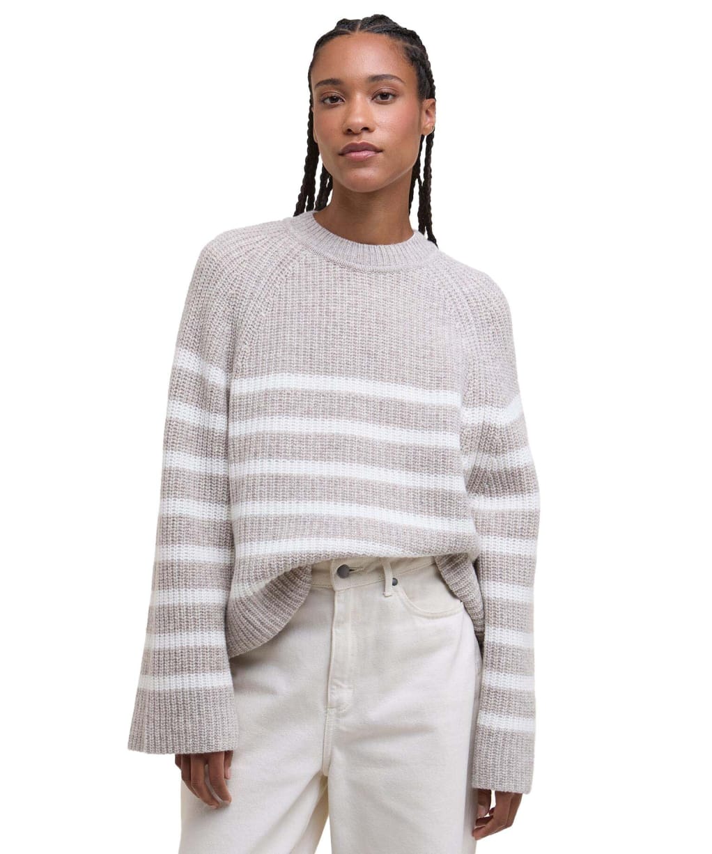 Women's Barbour Irene Knitted Jumper - Oat Stripe