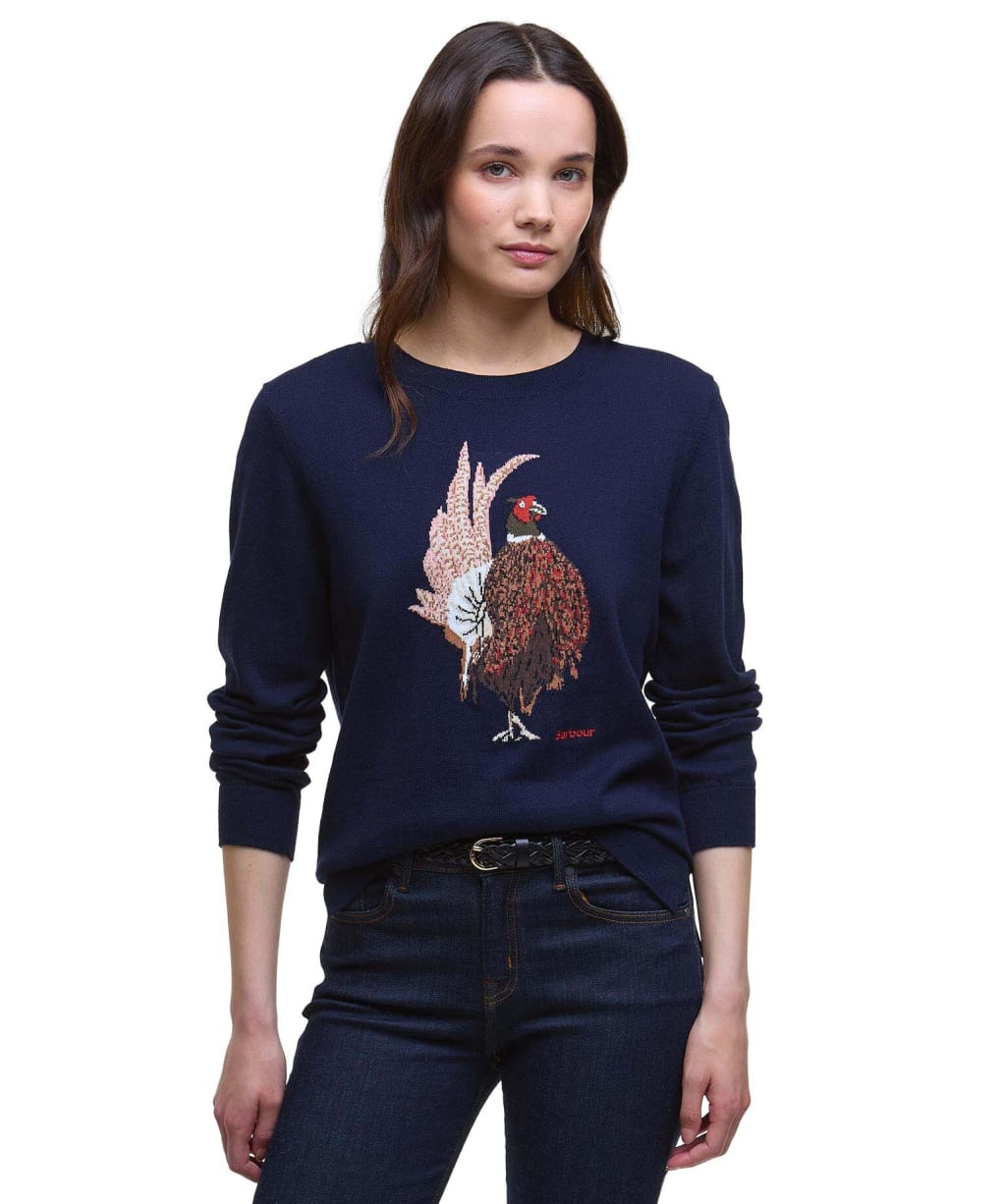 Women's Barbour Homeswood Knitted Jumper - Navy