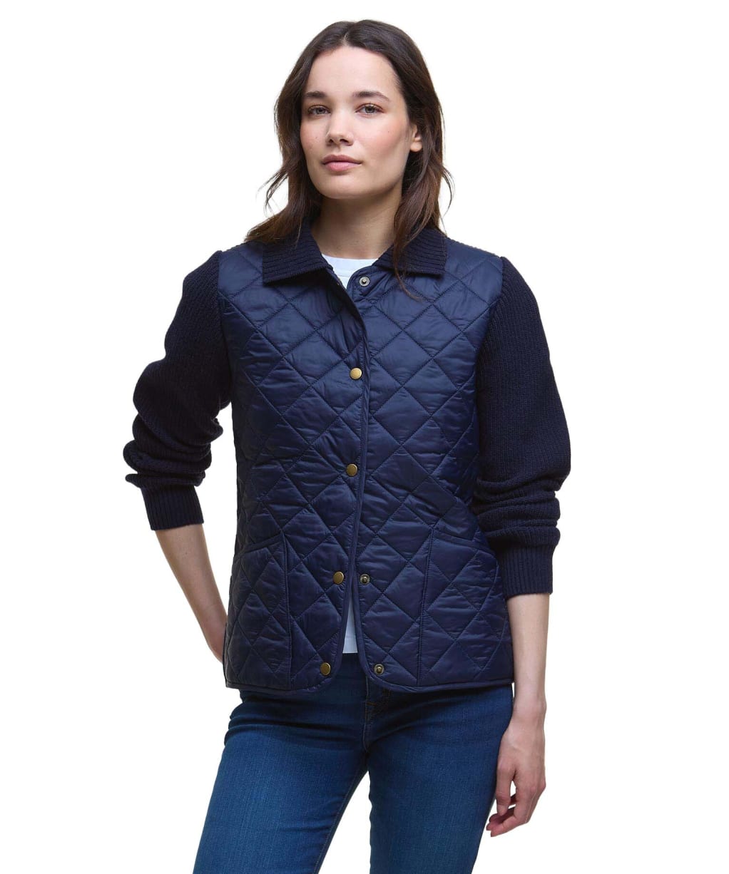 Women's Barbour Allendale Knitted Cardigan - Navy