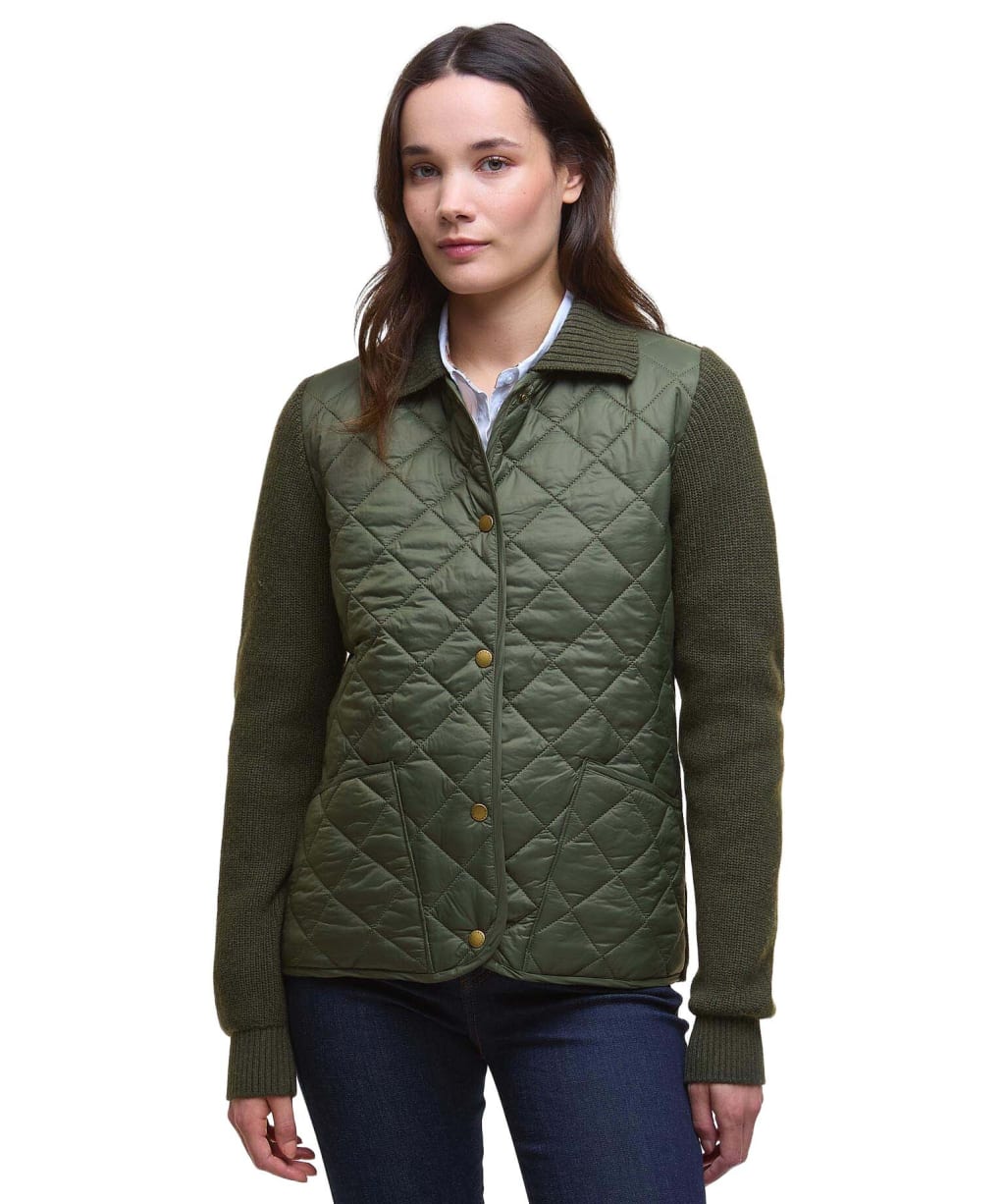 Women's Barbour Allendale Knitted Cardigan - Olive