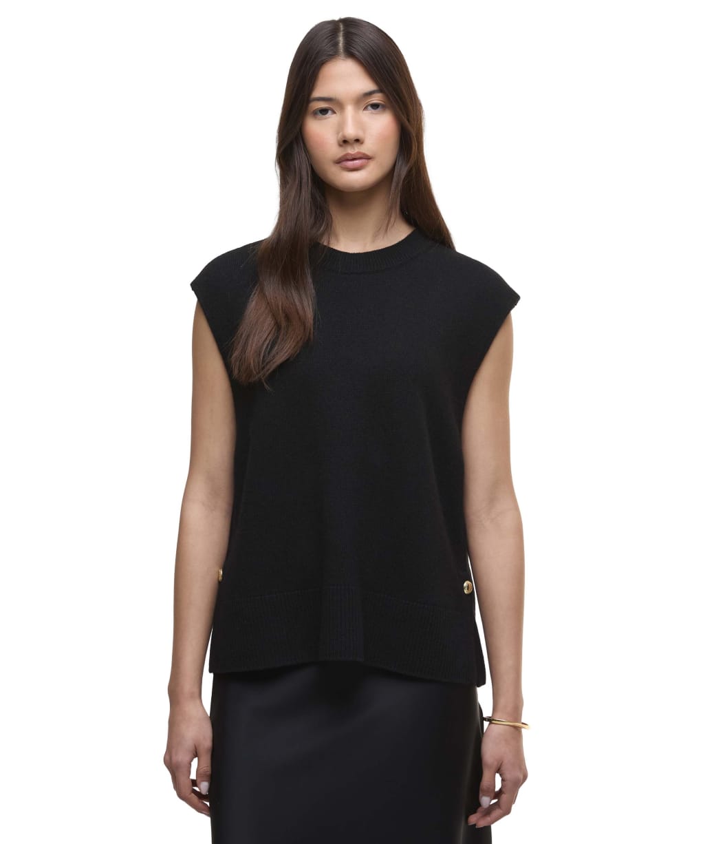 Women's Barbour International Lana Knitted Vest - Black