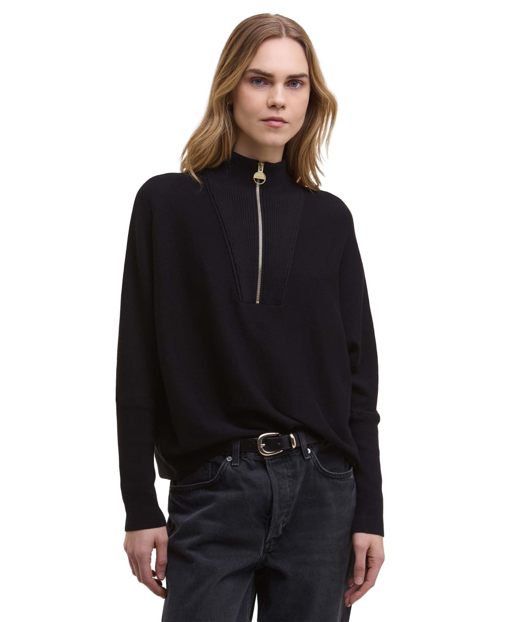 Women's Barbour International Lola Knitted Jumper - Black