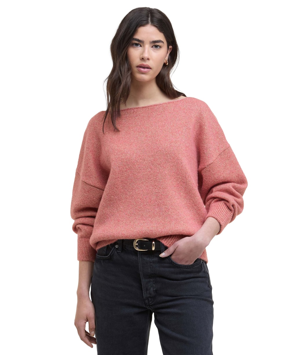 Women's Barbour International Juliana Knitted Jumper - Raspberry