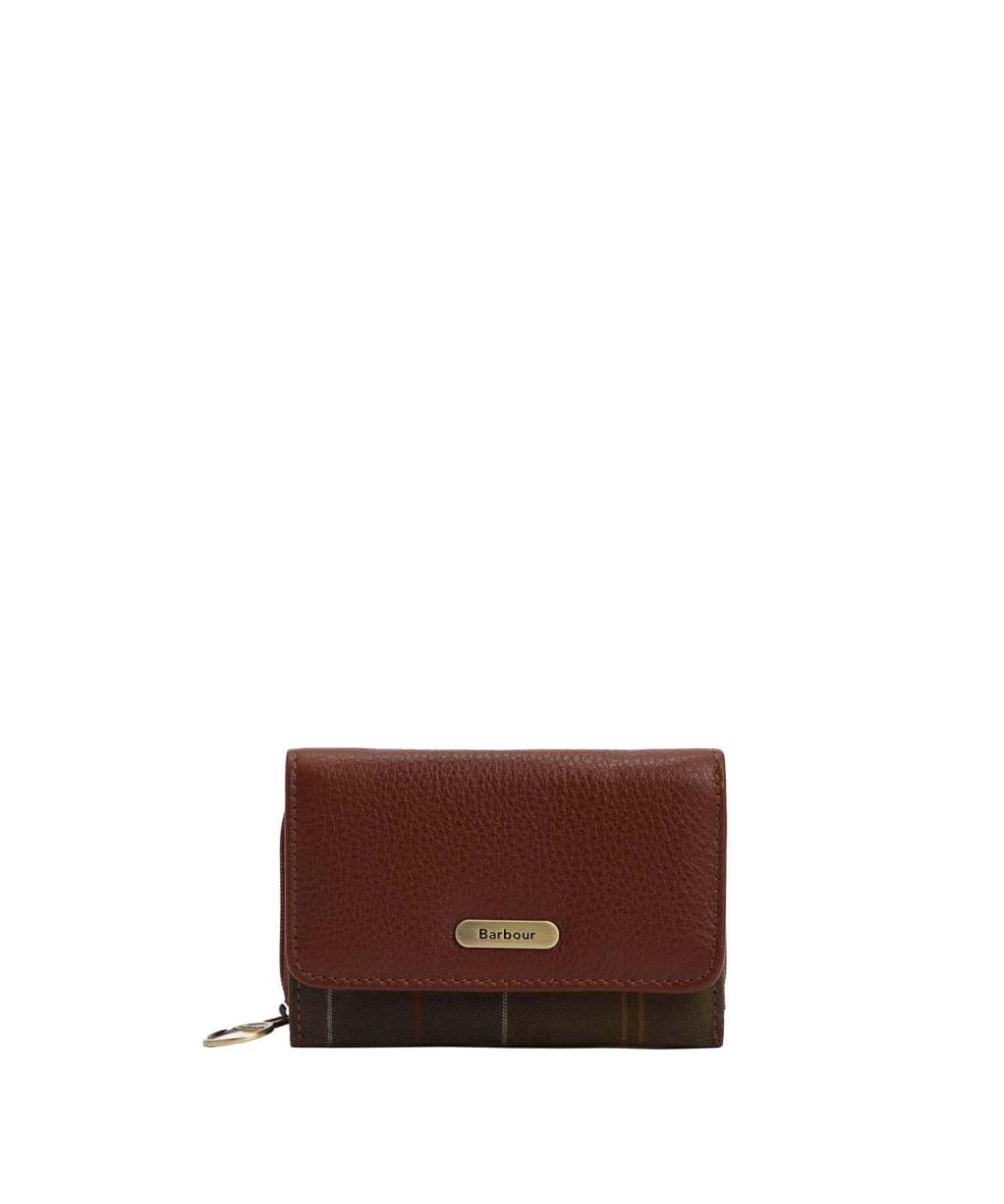 Women's Barbour Rosa Leather French Purse - Brown / Classic