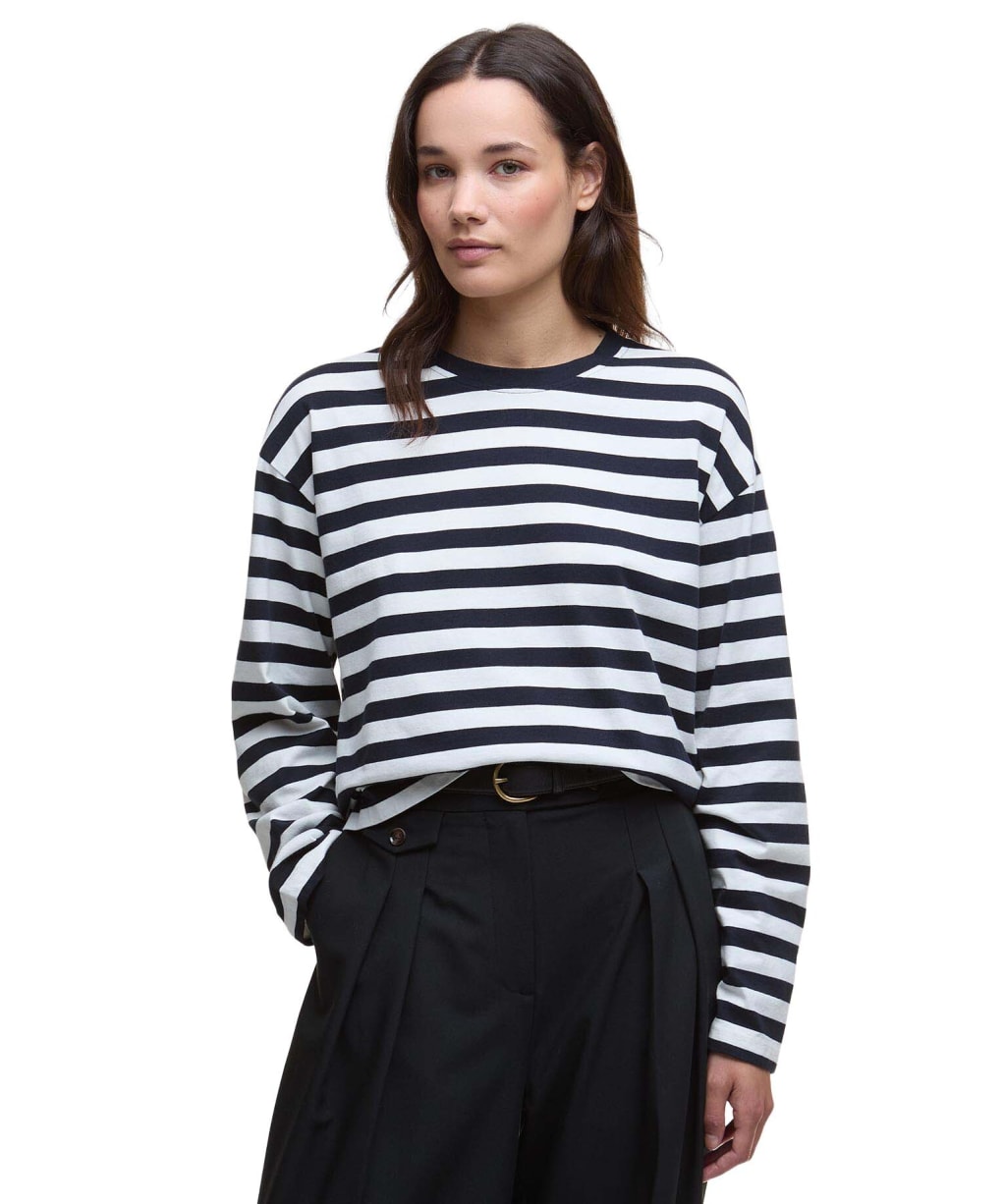Women's Barbour Bede Oversized Top - Navy
