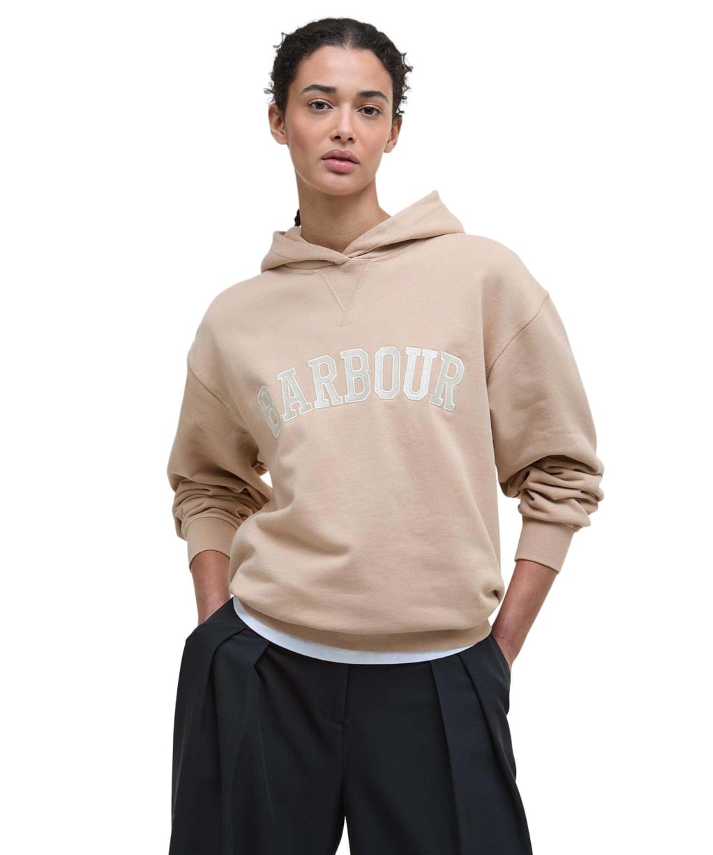 Women's Barbour Northumberland Hoodie - Pale Camel