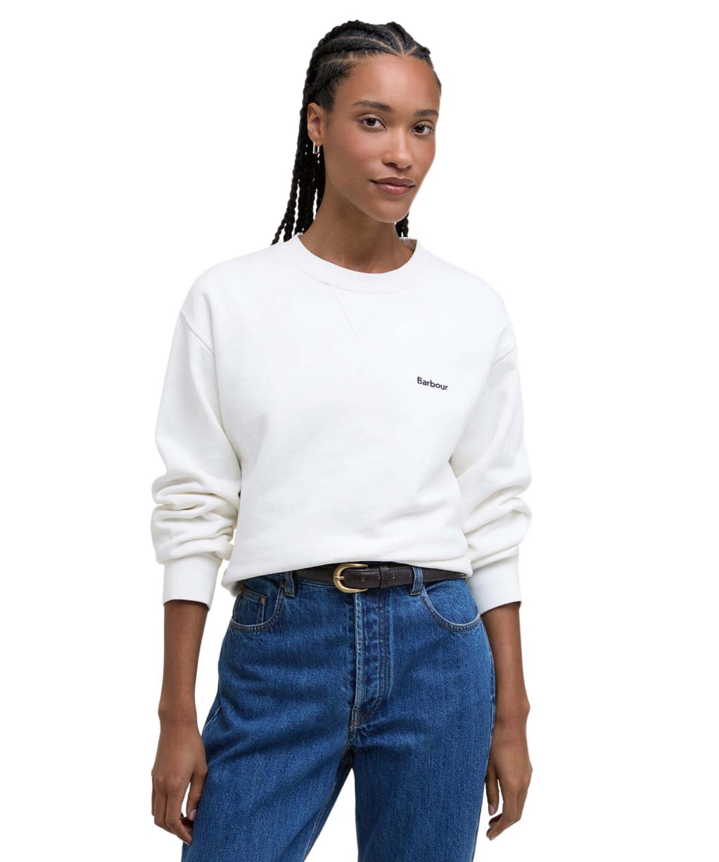 Women's Barbour Bede Oversized Crew Sweatshirt - Cloud