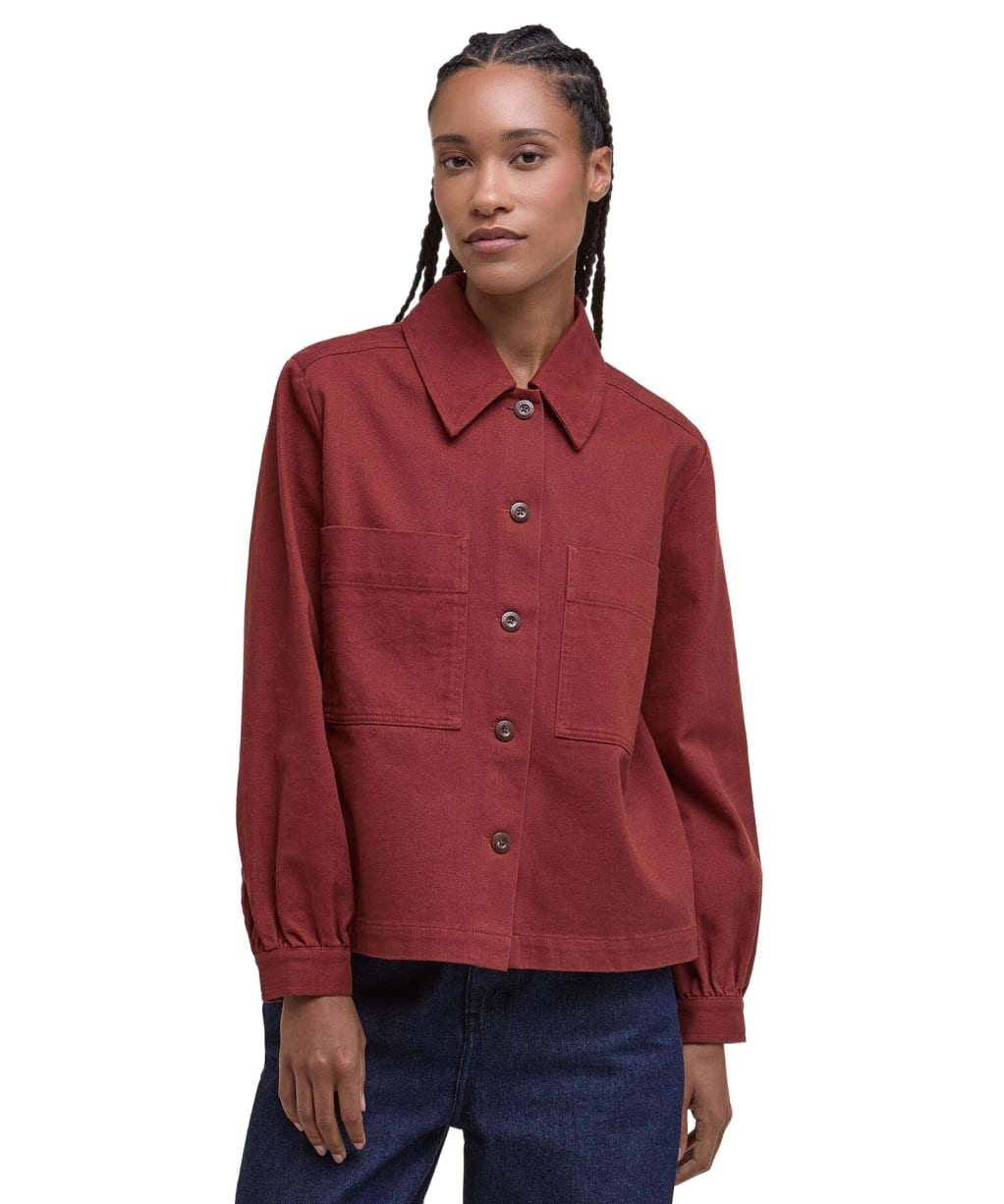 Women's Barbour Willow Overshirt - Burnt Henna