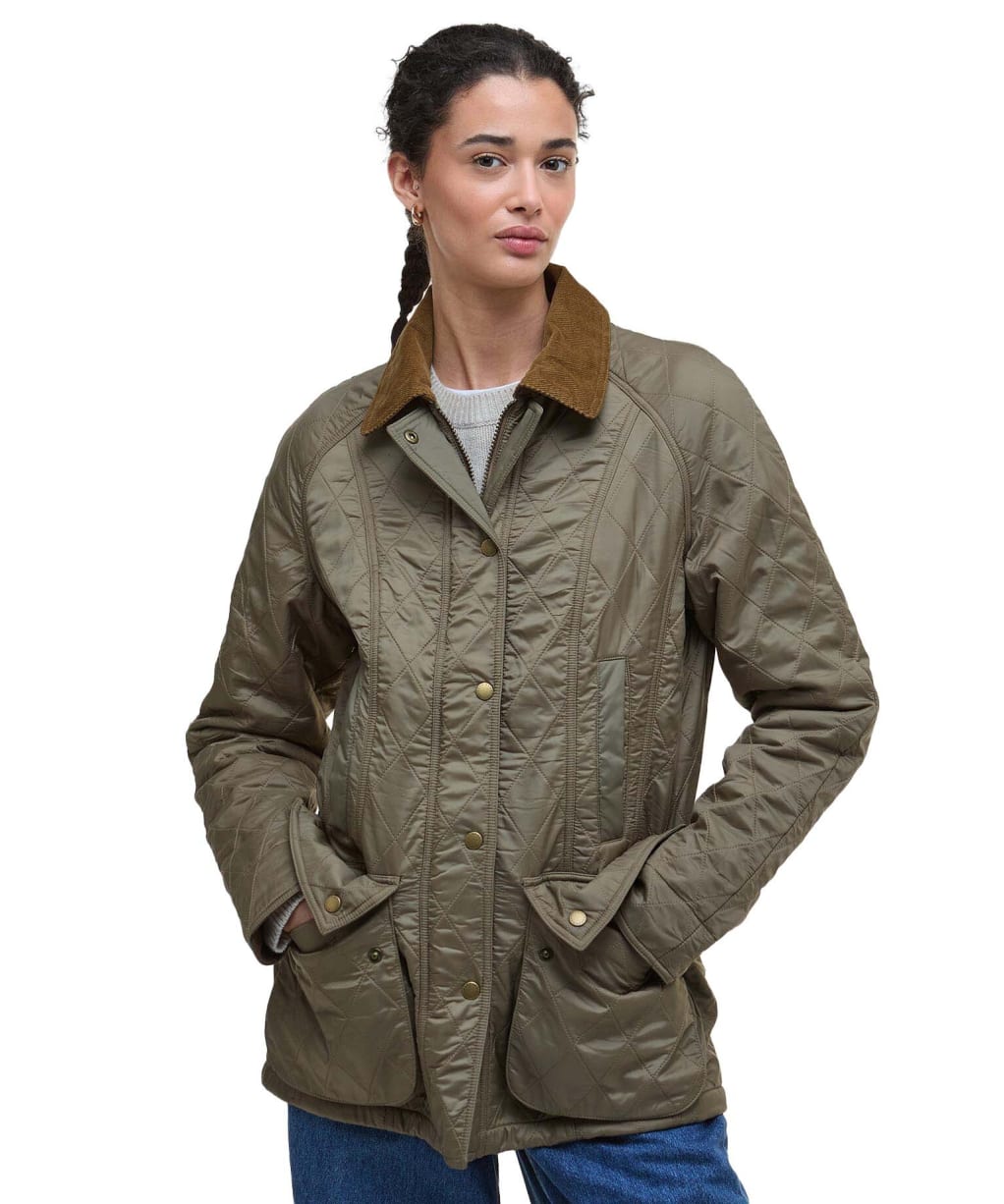 Women's Barbour Beadnell Polarquilt - Military Brown