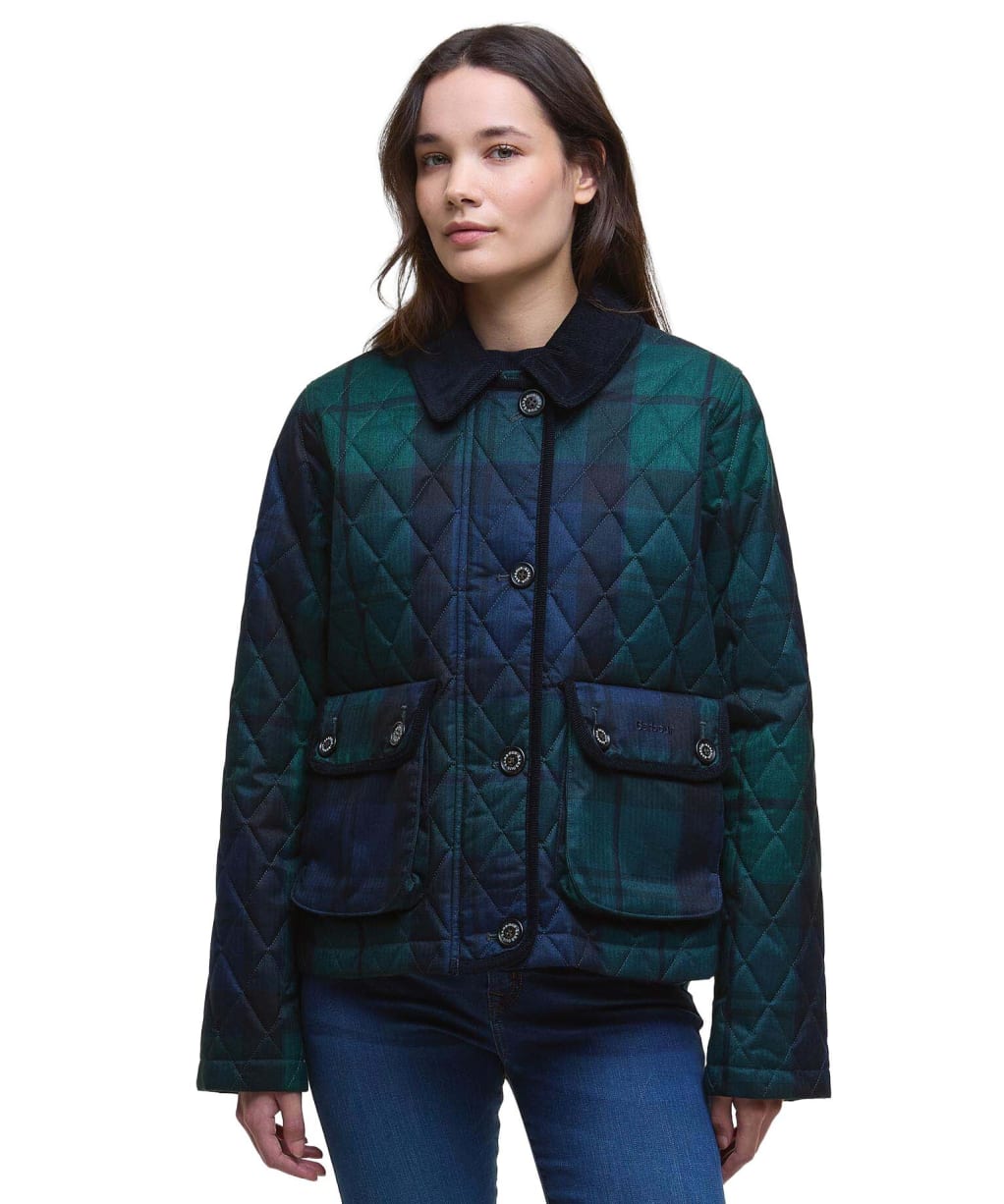 Women's Barbour Loudon Quilted Jacket - Black Watch Tartan