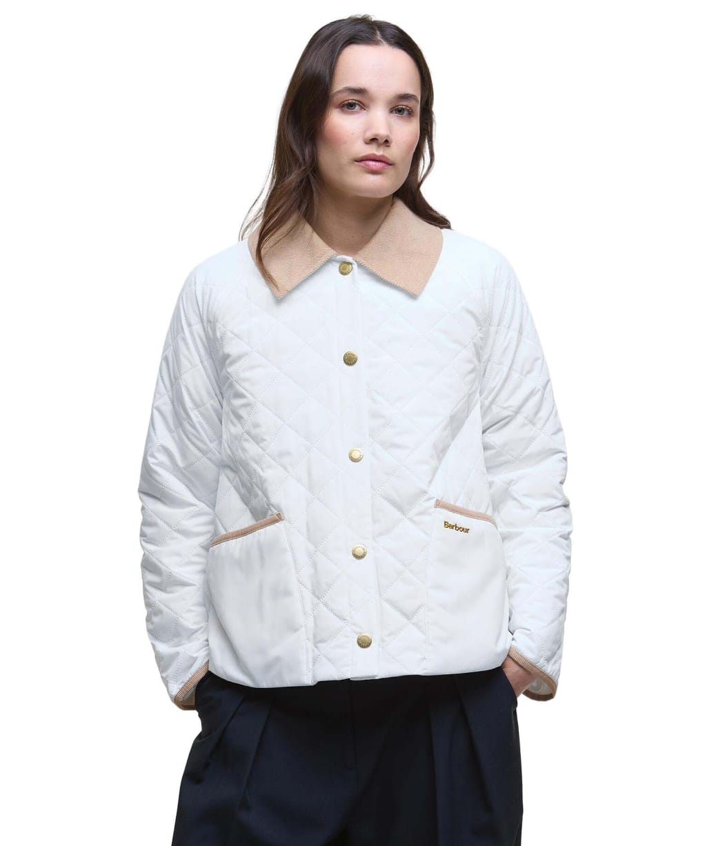 Women's Barbour Anise Quilted Jacket - LINEN WHITE/ANCI