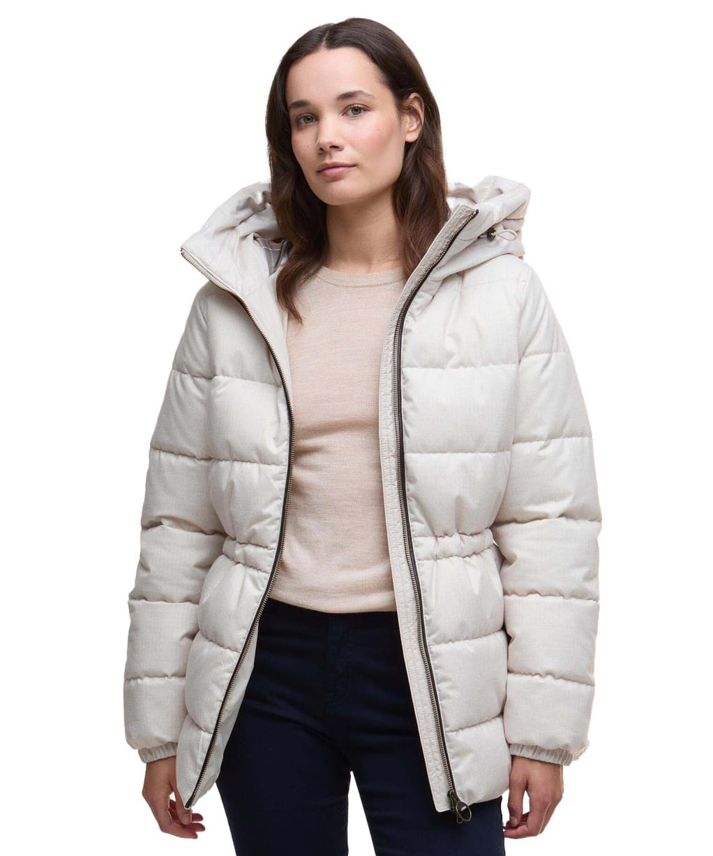 Women's Barbour Begonia Puffer Jacket - BIRCH/GARDENIA