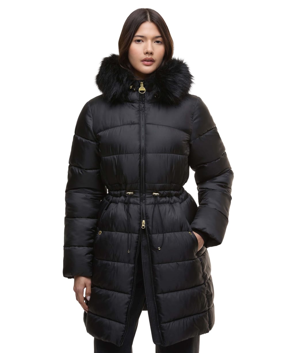 Women's Barbour International Anastasia Puffer Jacket - Black