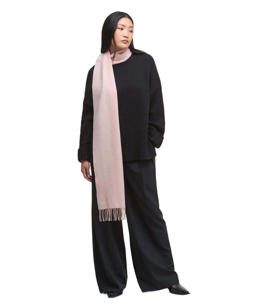 Women's Barbour Lambswool Woven Scarf - Pink Blush