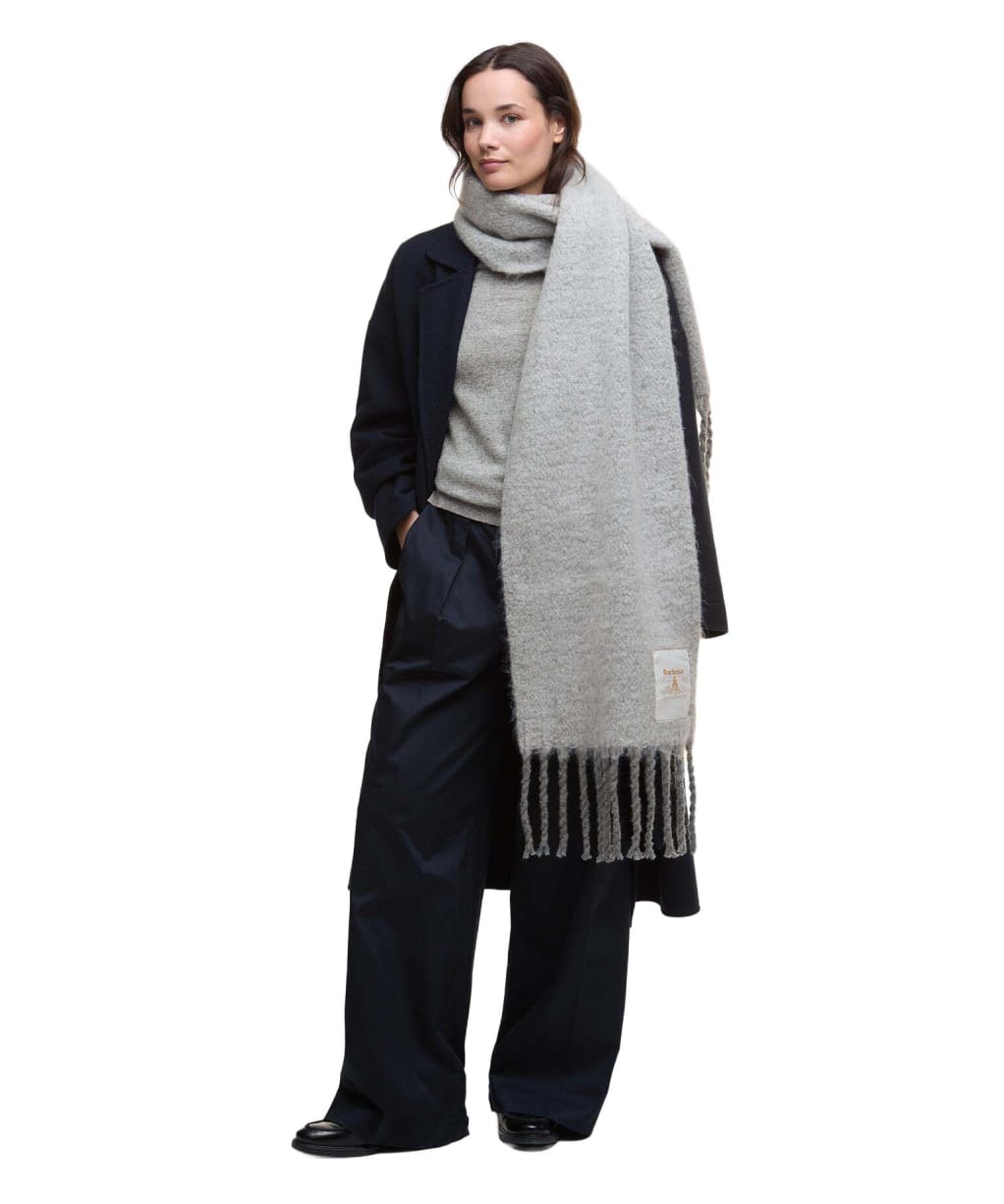Women's Barbour Ellison Scarf - Light Grey