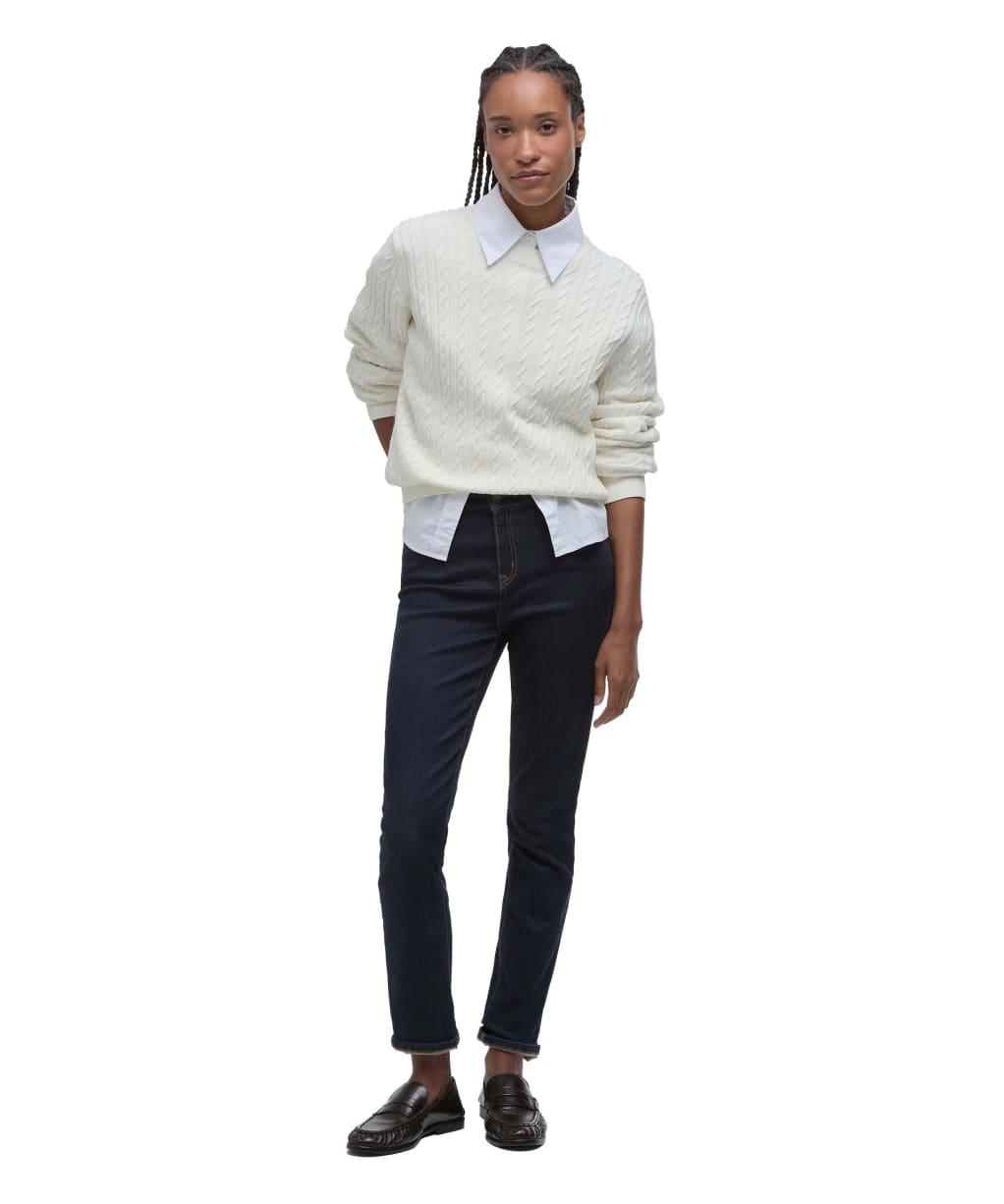 Women's Barbour Essential Slim Jeans - Rinse Wash Denim