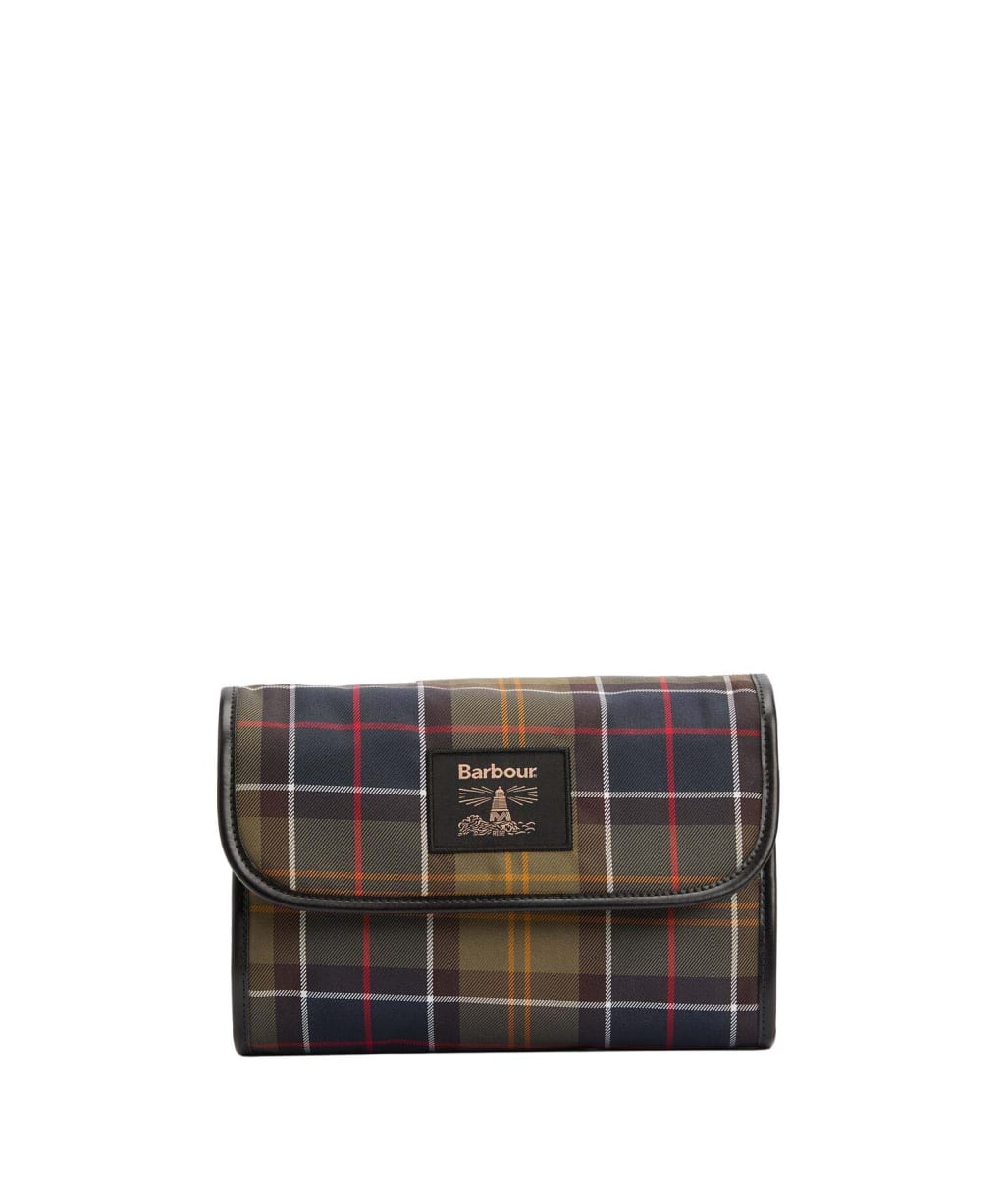 Men’s Barbour Tartan Hanging Washbag - Classic / Beacon