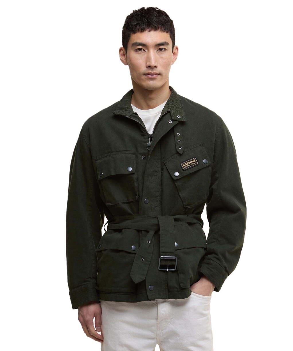 Men's Barbour International Washed Casual A7 Jacket - Sage