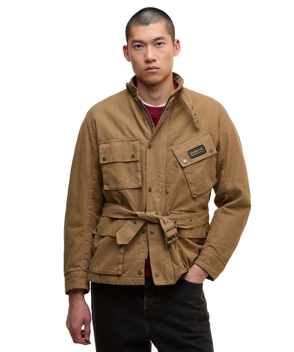 Men's Barbour International Washed Casual A7 Jacket - Sandstone