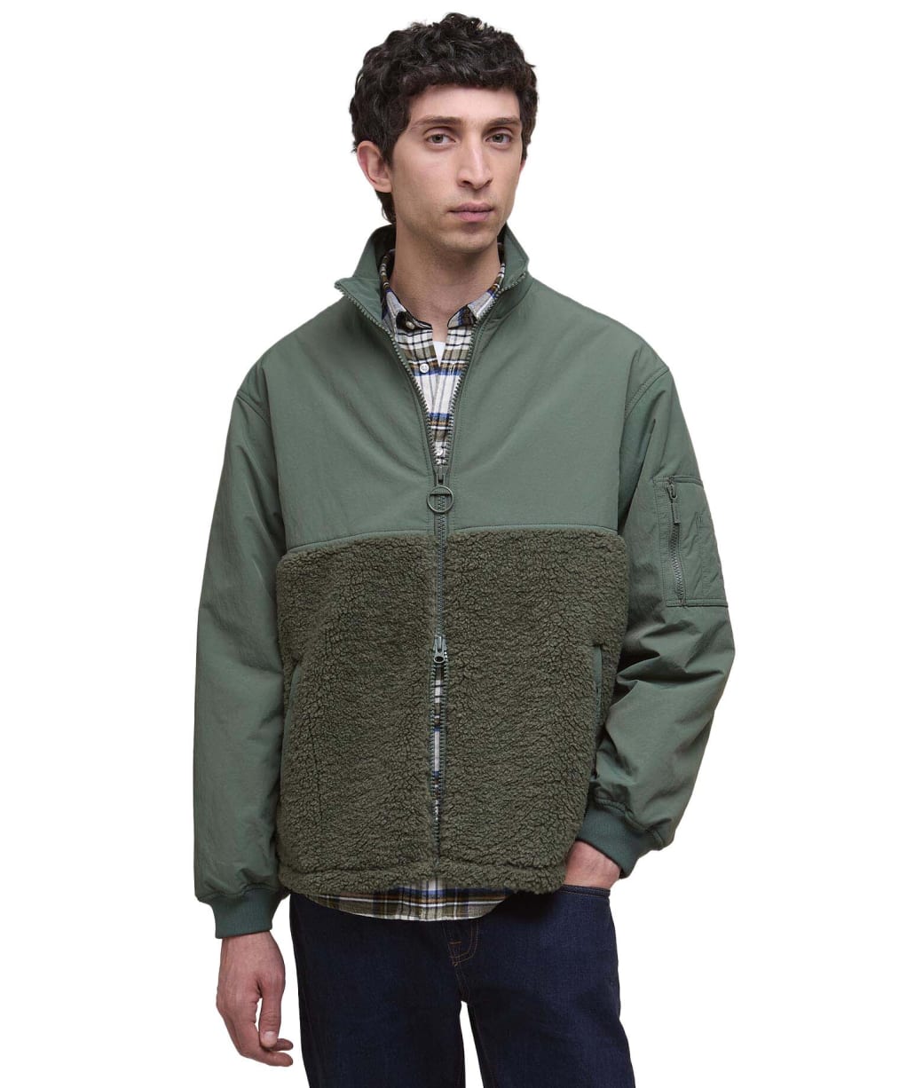 Men's Barbour Reel Hybrid Fleece Jacket - Navy