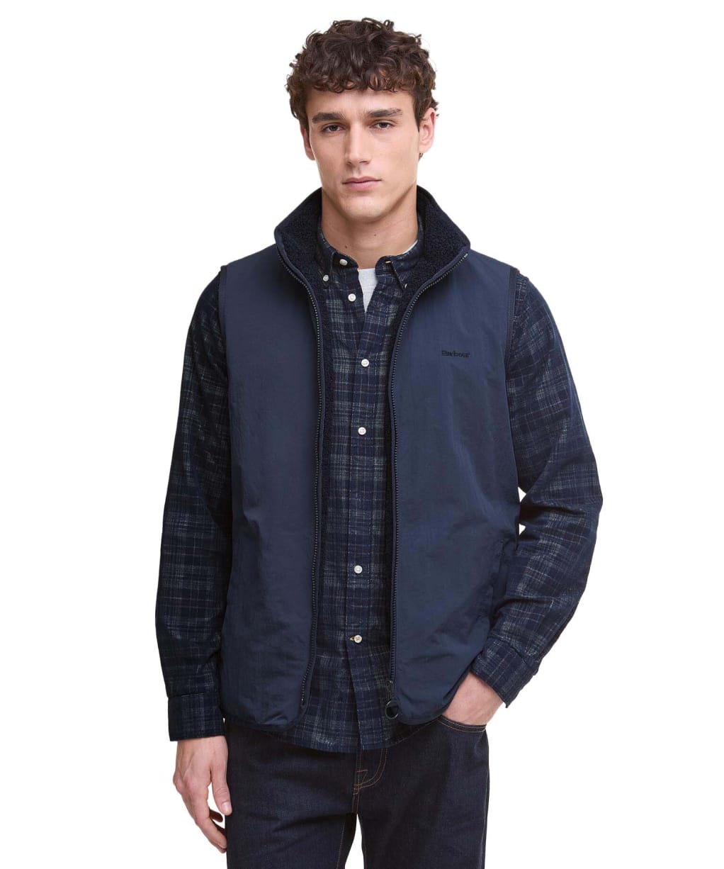 Men's Barbour Reversible Fleece Gilet - Navy