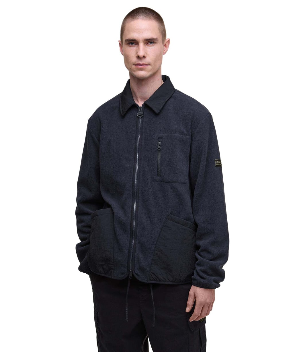 Men's Barbour International Albby Microfleece Overshirt - Dark Navy