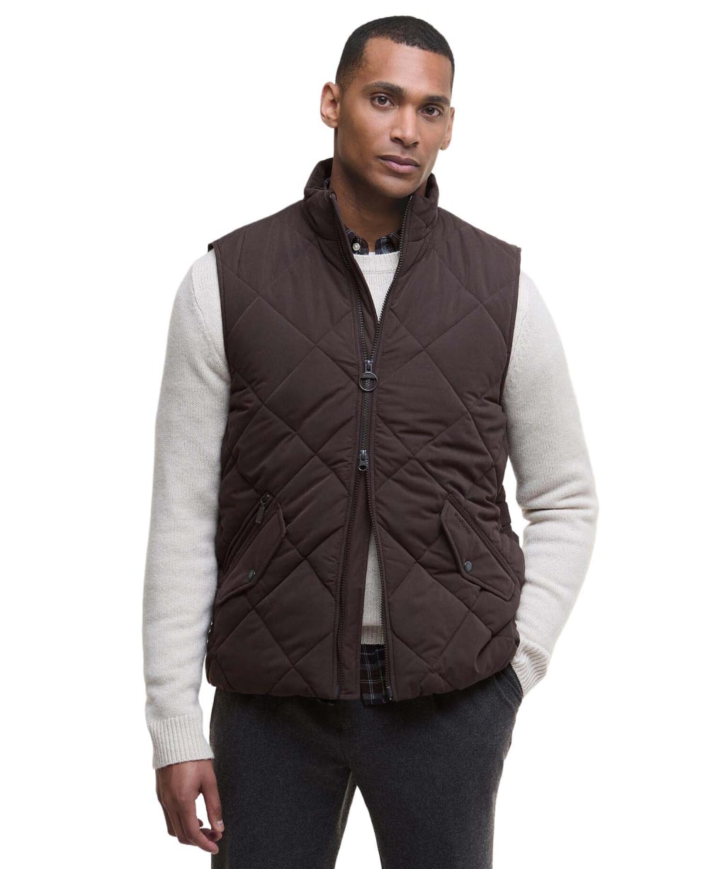 Men's Barbour City Chelsea Quilted Gilet - BLACK OAK/MIDNIG