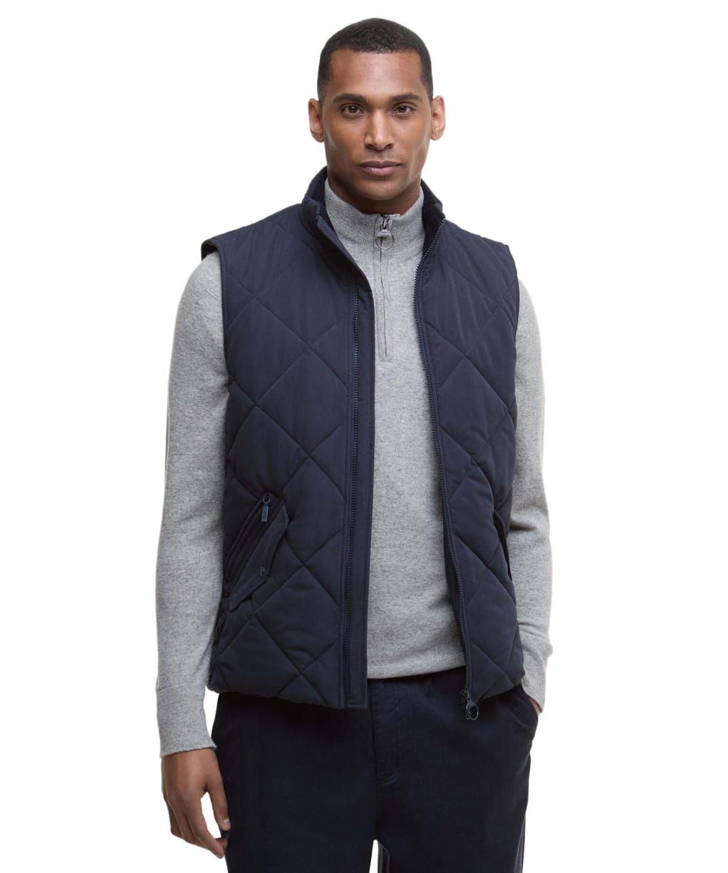 Men's Barbour City Chelsea Quilted Gilet - DARK NAVY/MIDNIG